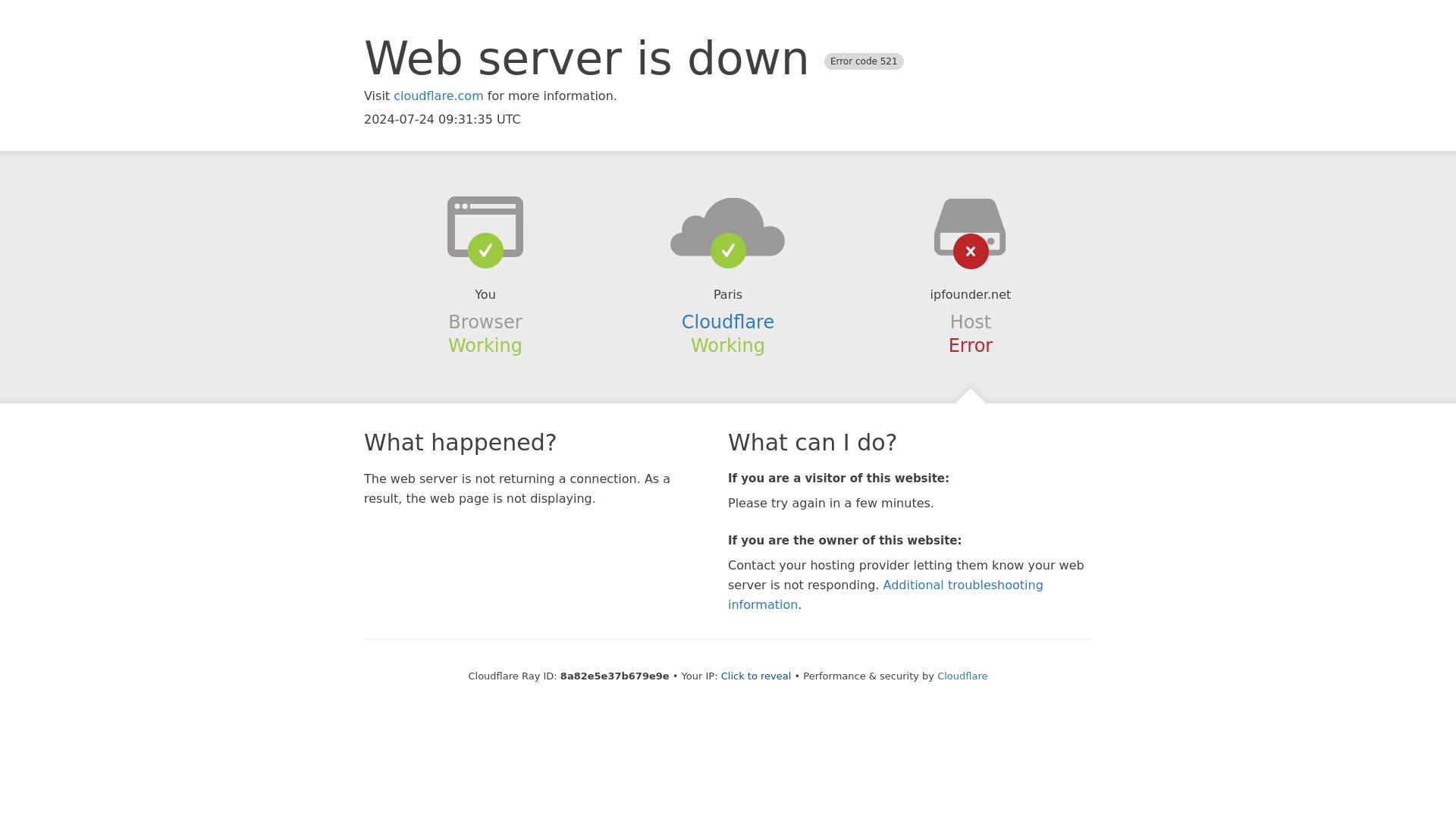 Webseitenstatus ipfounder.net ist   ONLINE