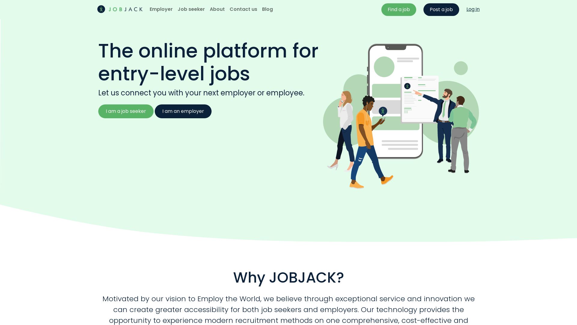 Webseitenstatus jobjack.co.za ist   ONLINE