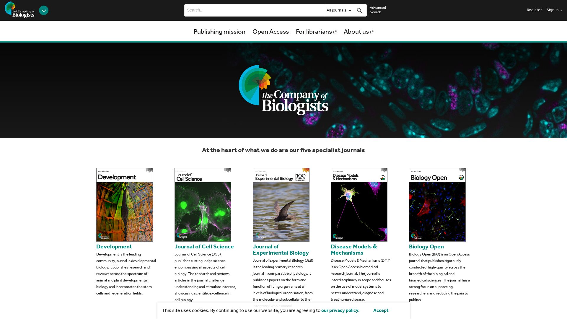 Webseitenstatus journals.biologists.com ist   ONLINE