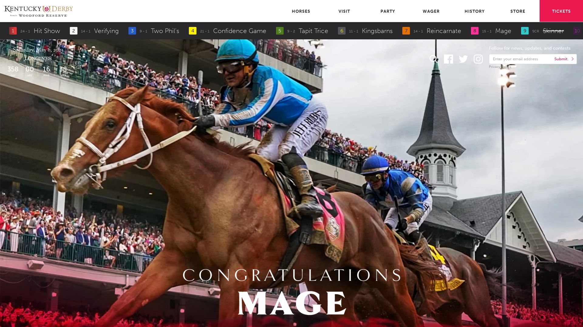 Webseitenstatus kentuckyderby.com ist   ONLINE
