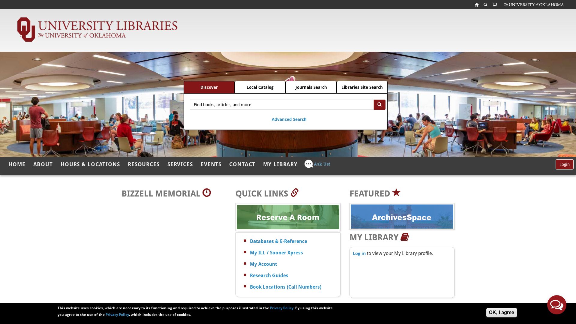 Webseitenstatus libraries.ou.edu ist   ONLINE