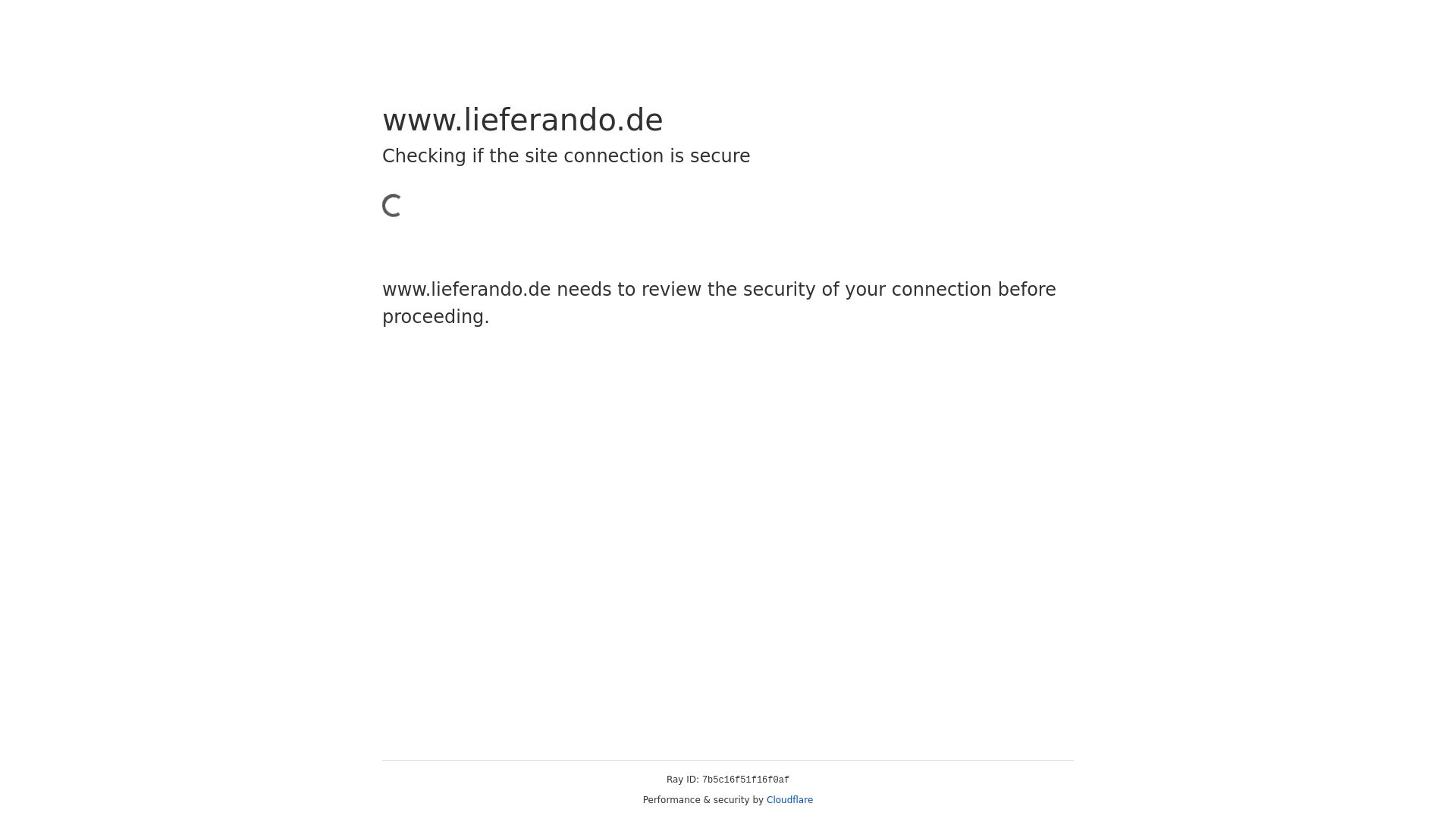 Webseitenstatus lieferando.de ist   ONLINE