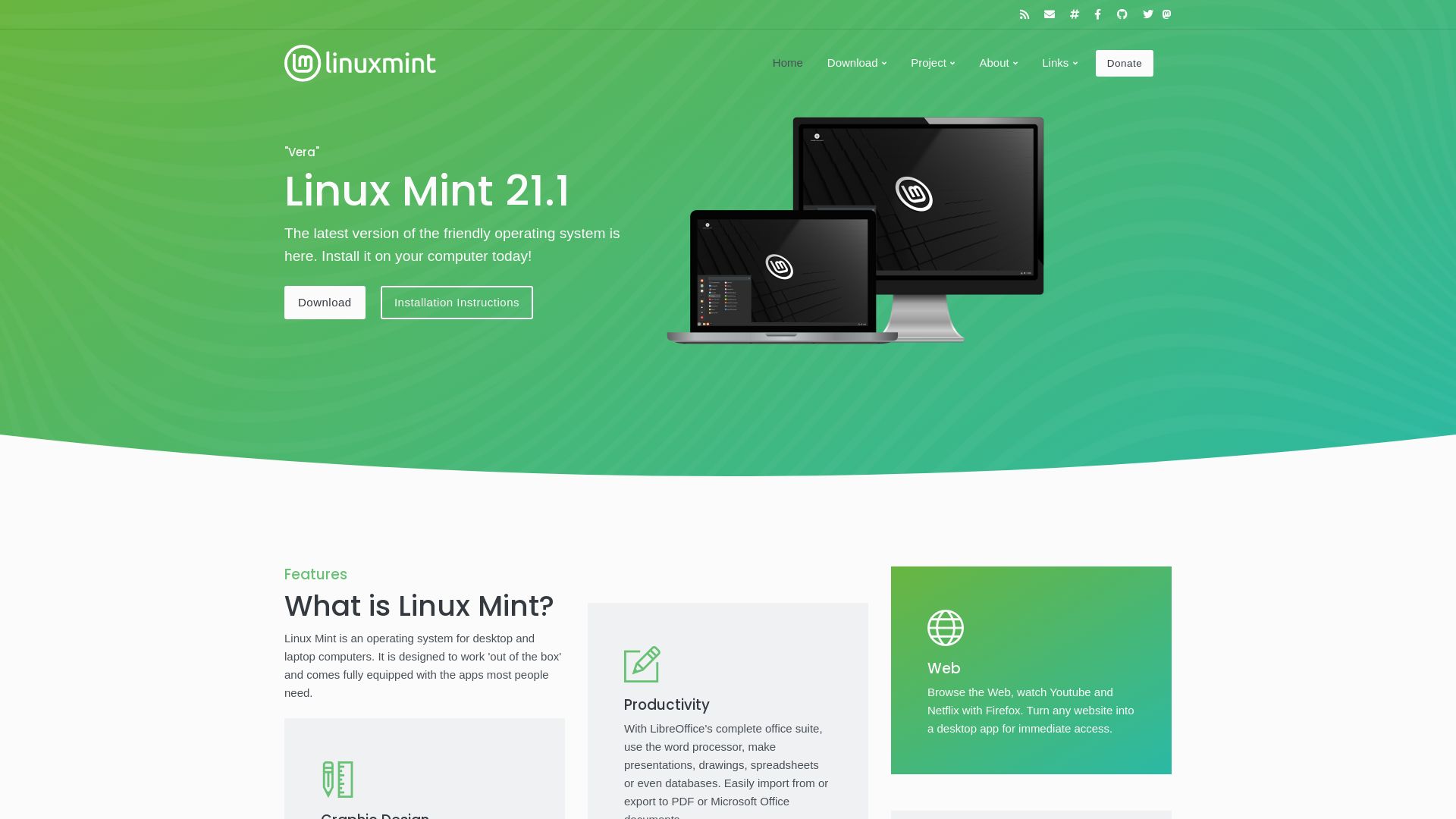 Webseitenstatus linuxmint.com ist   ONLINE