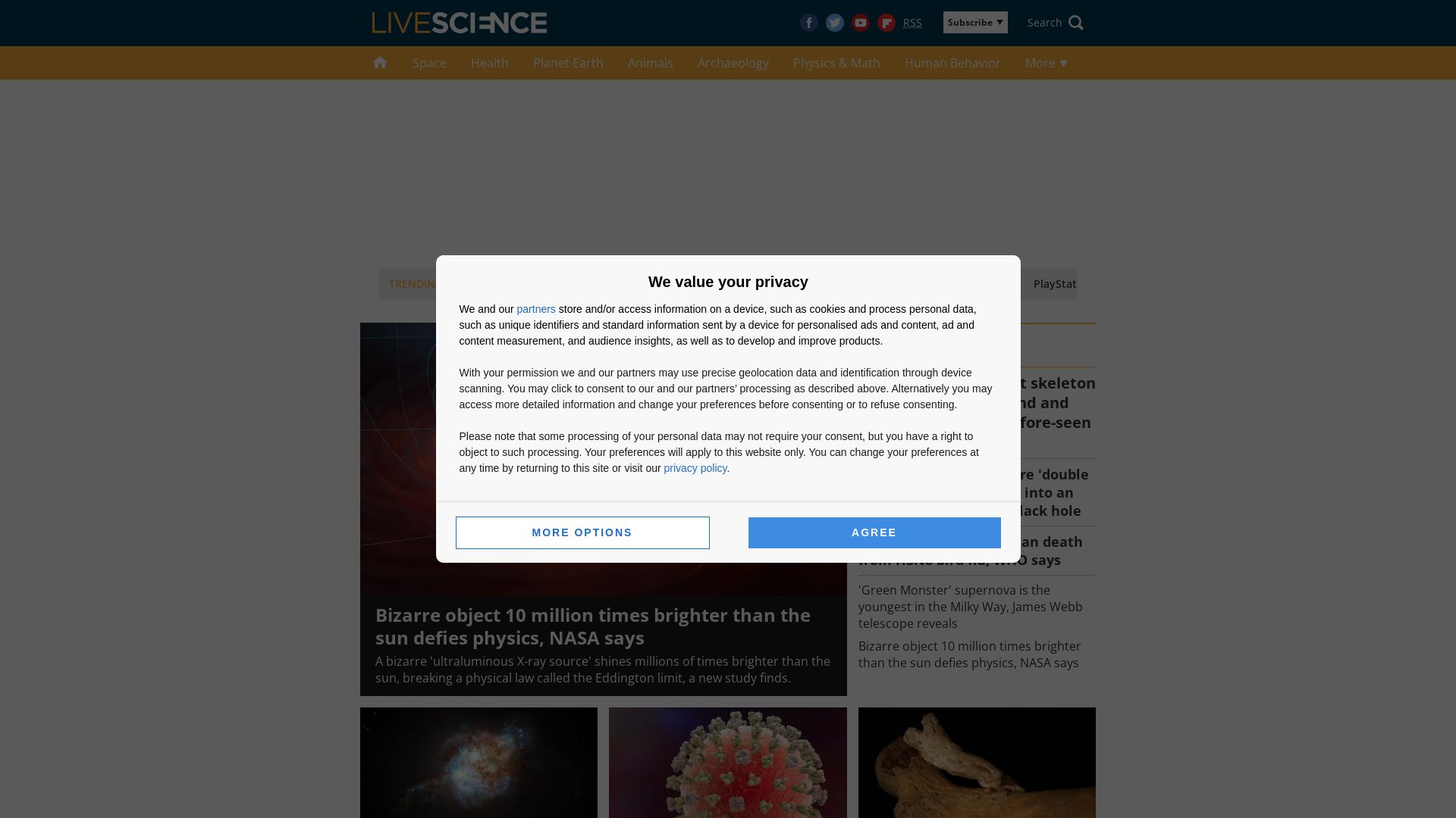 Webseitenstatus livescience.com ist   ONLINE