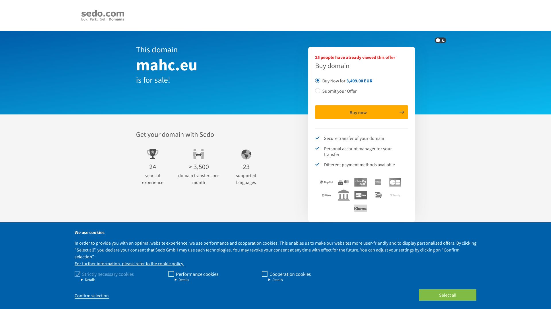 Webseitenstatus mahc.eu ist   ONLINE