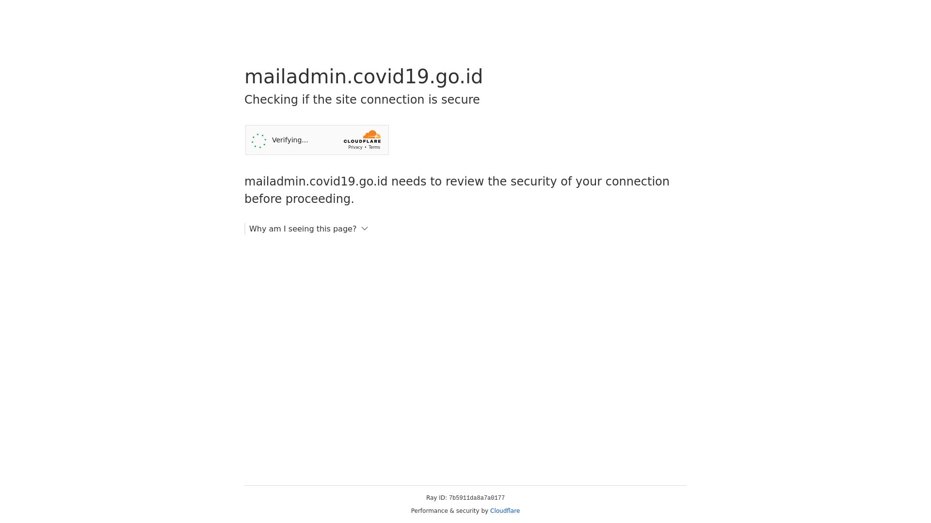 Webseitenstatus mailadmin.covid19.go.id ist   ONLINE