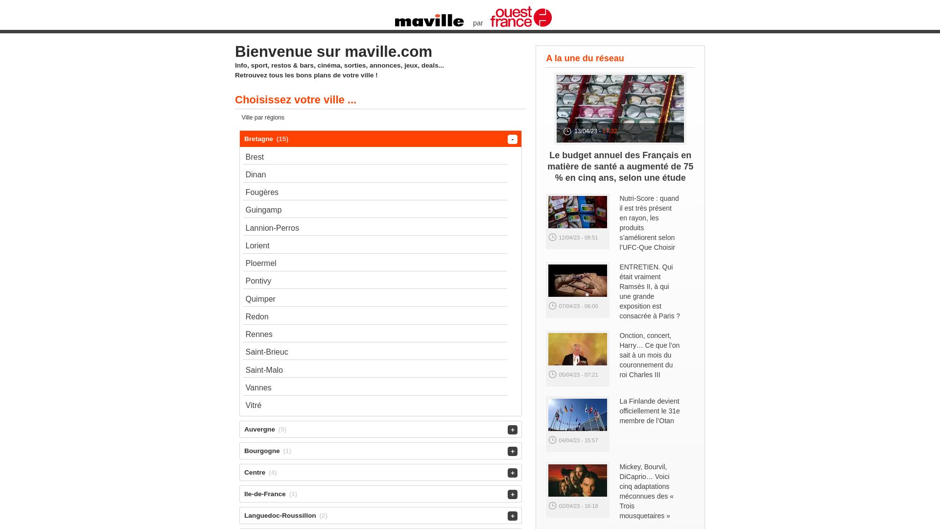 Webseitenstatus maville.com ist   ONLINE