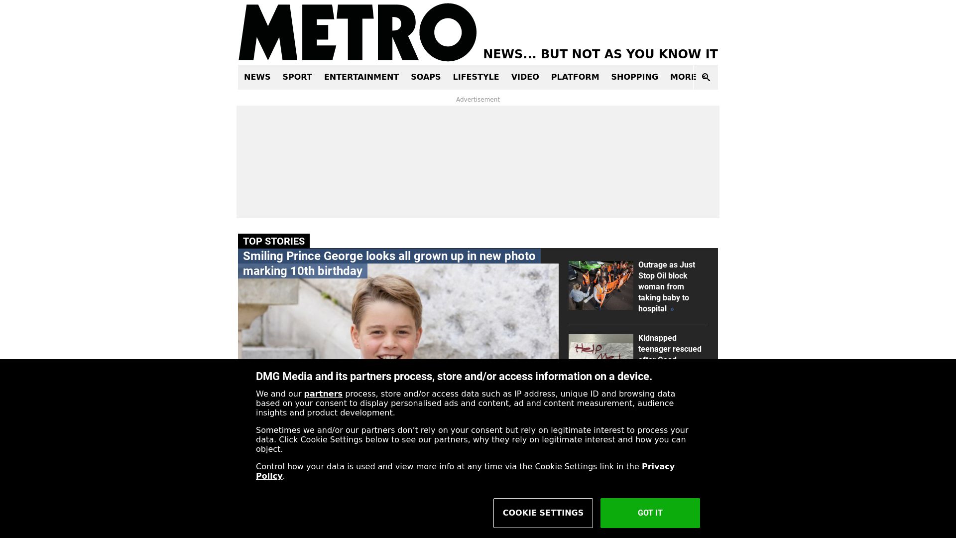 Webseitenstatus metro.co.uk ist   ONLINE