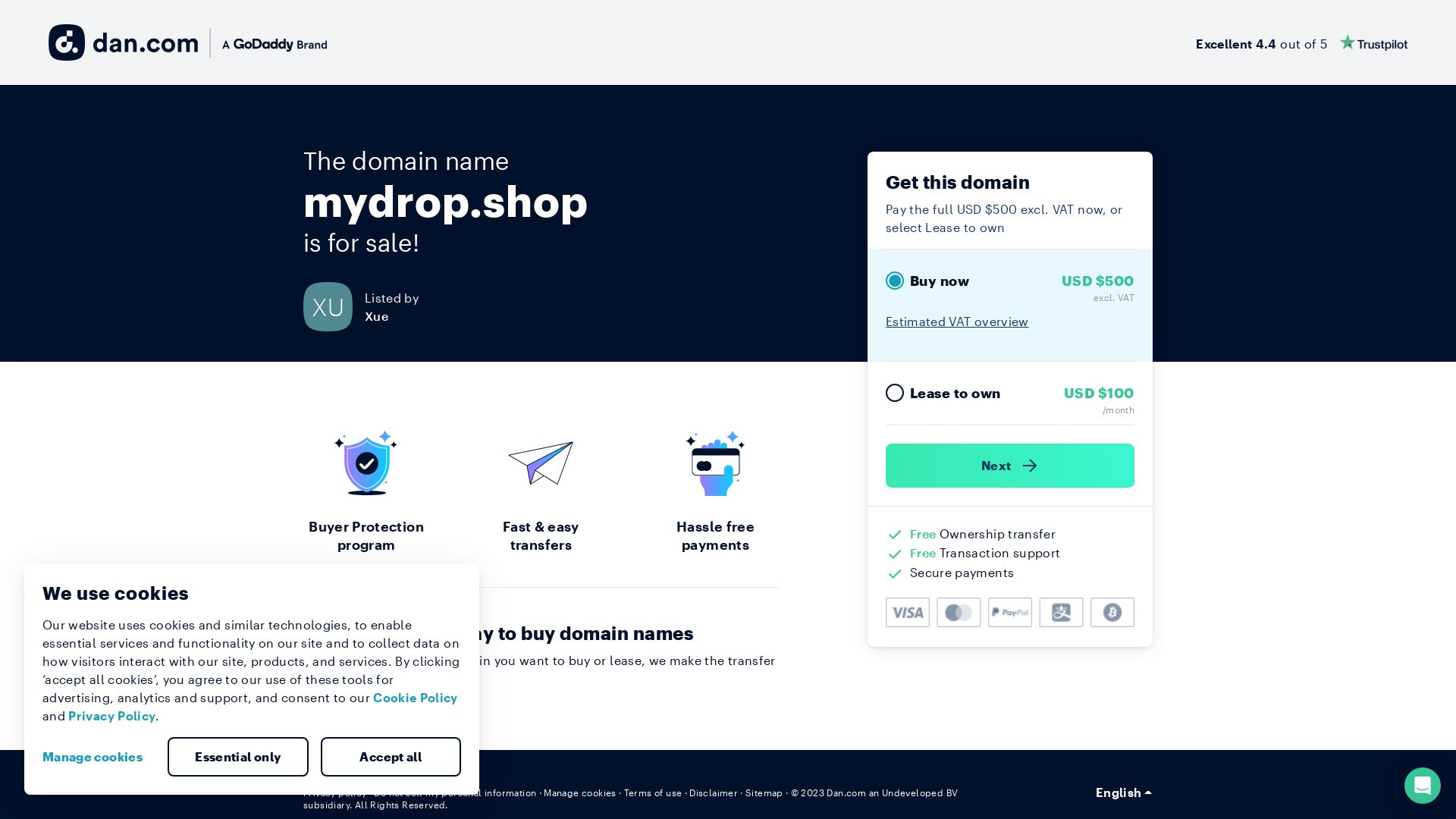 Webseitenstatus mydrop.shop ist   ONLINE