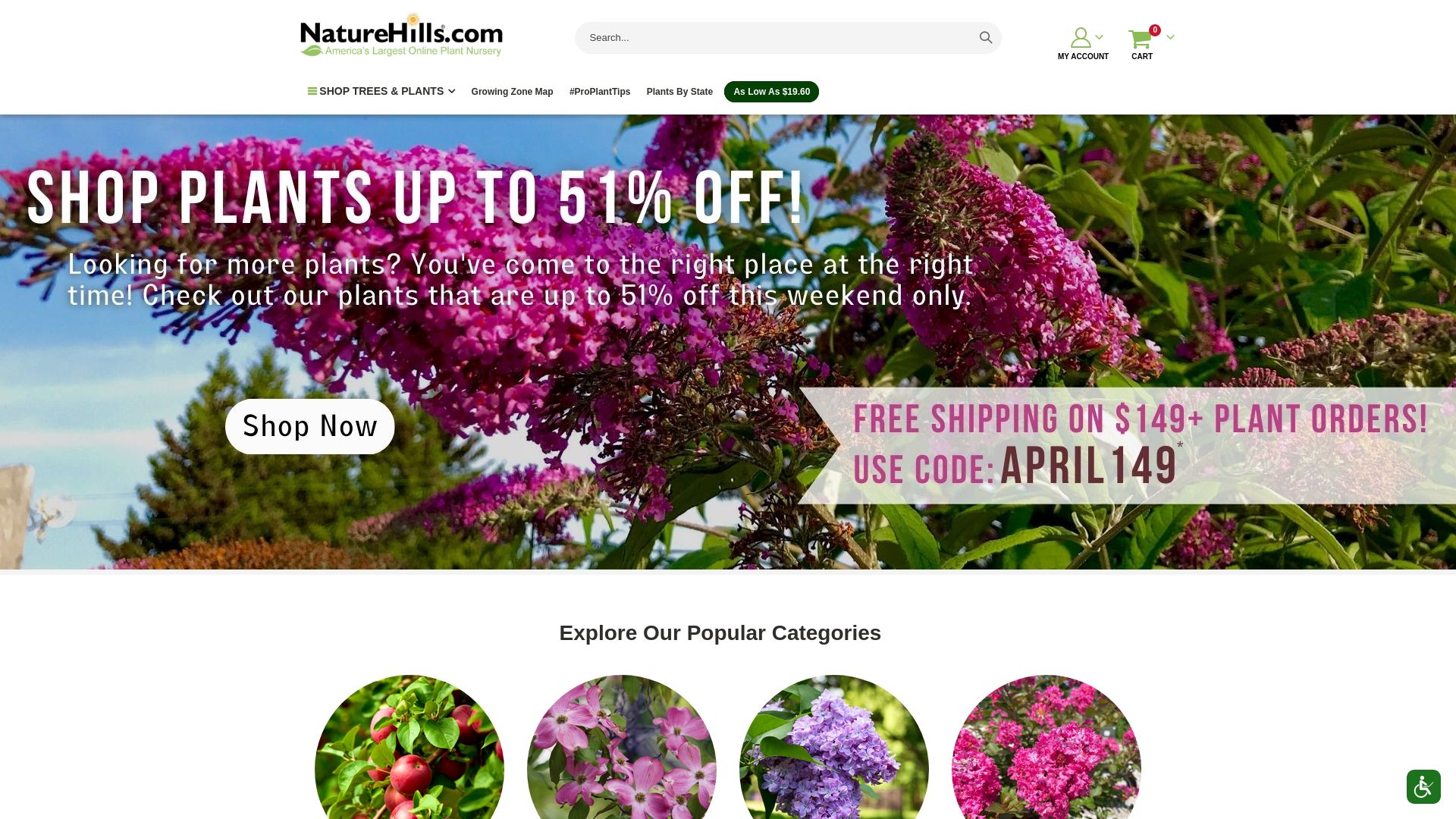 Webseitenstatus naturehills.com ist   ONLINE