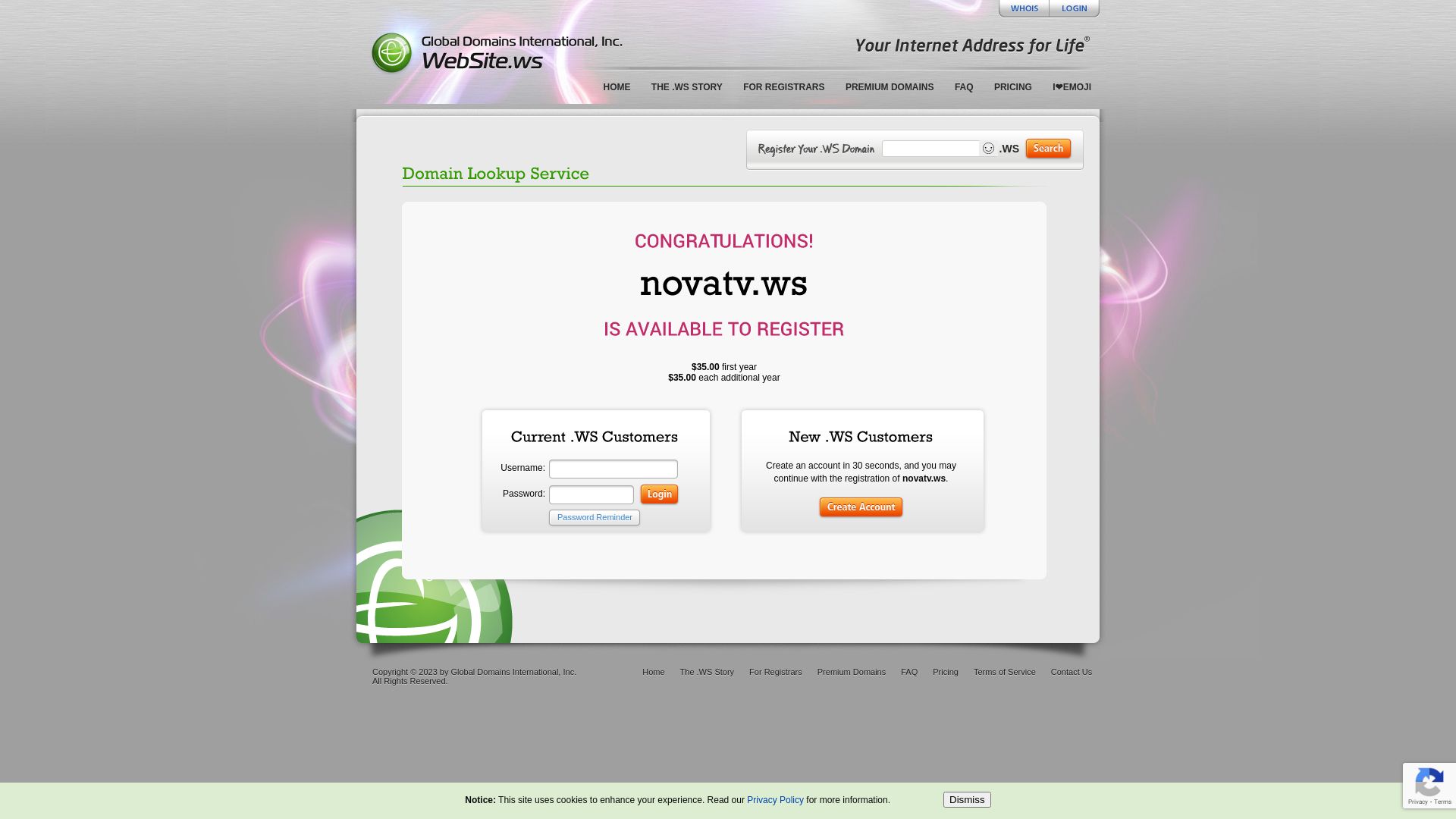 Webseitenstatus novatv.ws ist   ONLINE