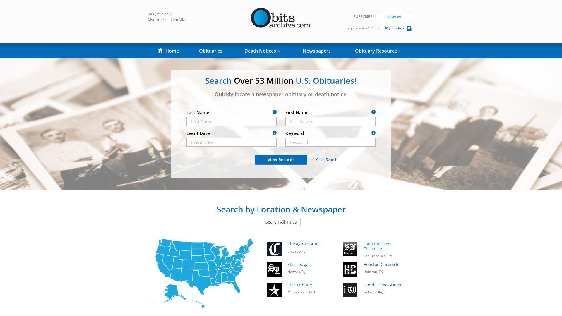 Webseitenstatus obitsarchive.com ist   ONLINE