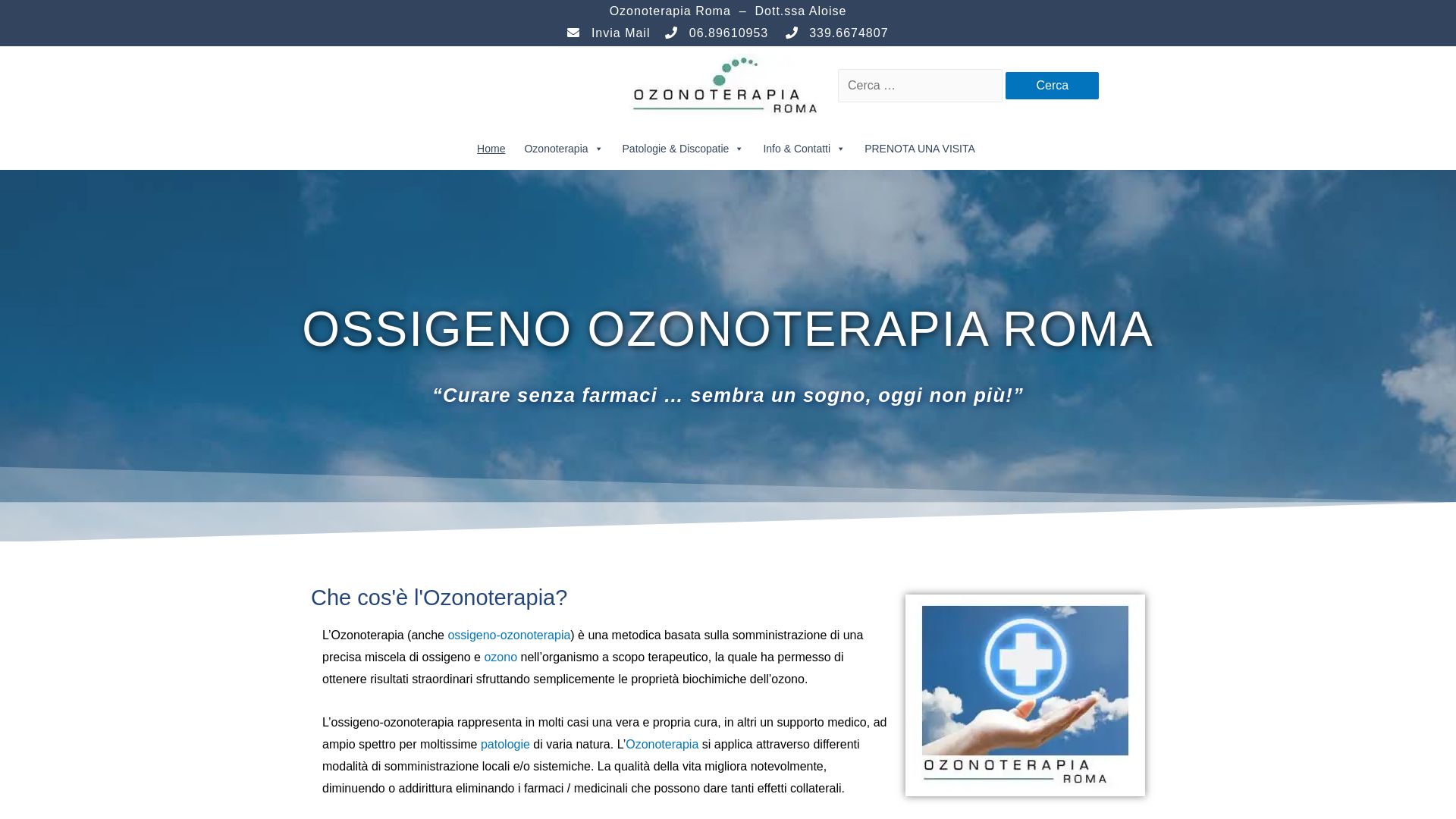 Webseitenstatus ozonoterapiaroma.it ist   ONLINE