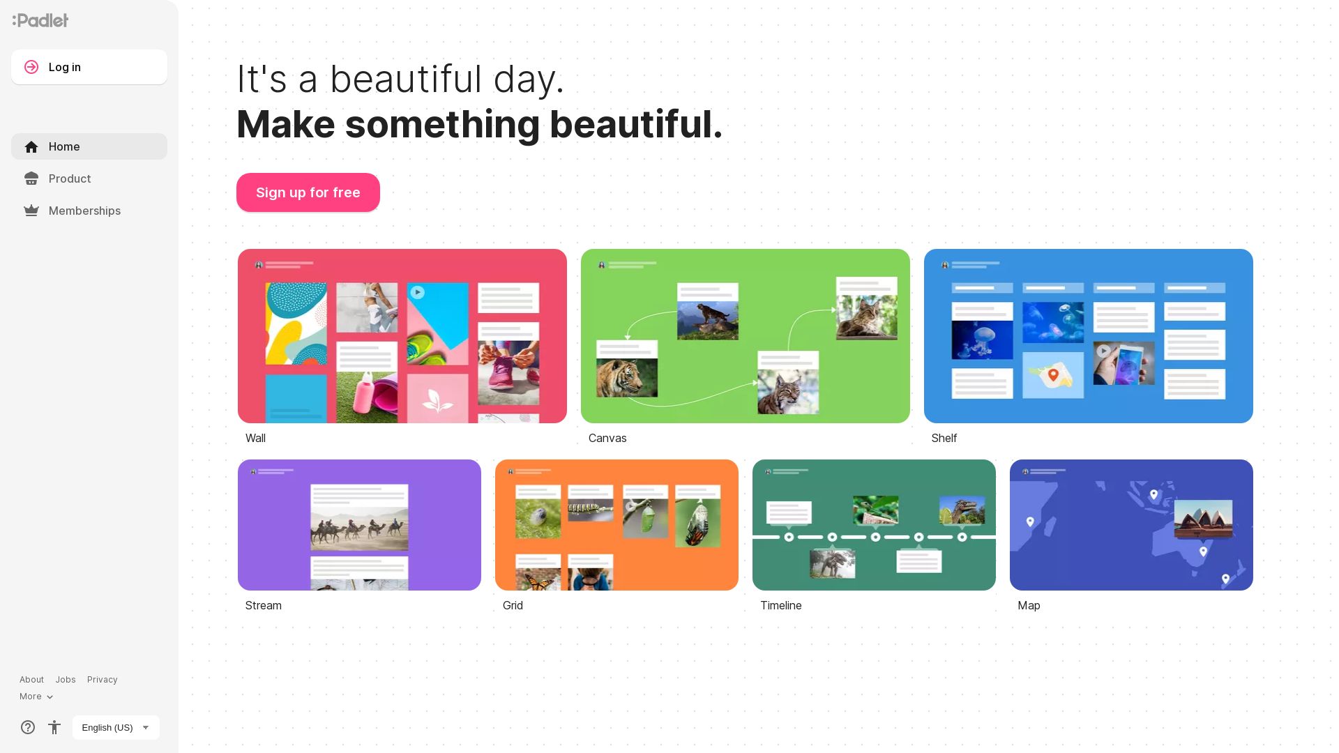 Webseitenstatus padlet.com ist   ONLINE