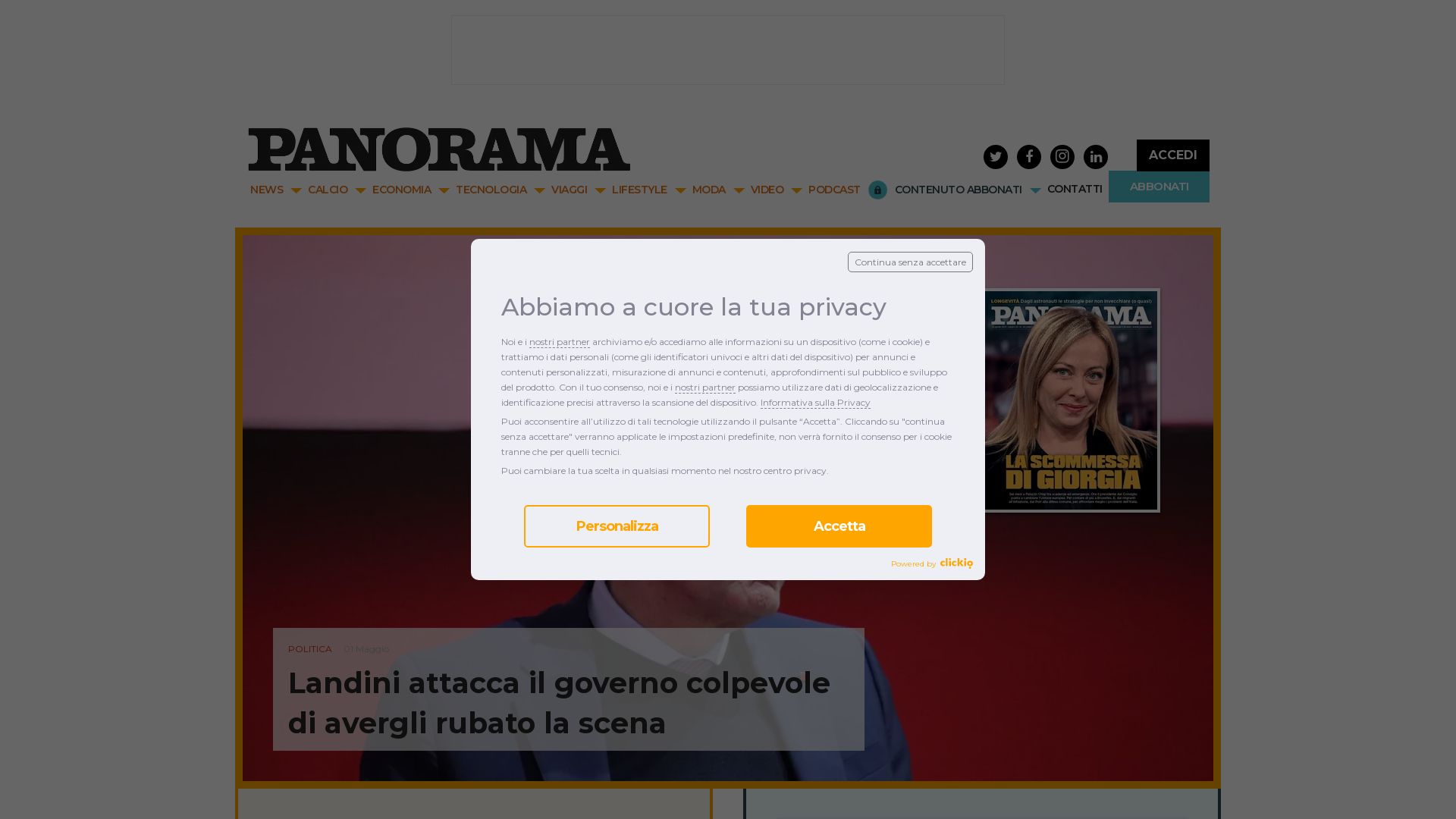 Webseitenstatus panorama.it ist   ONLINE