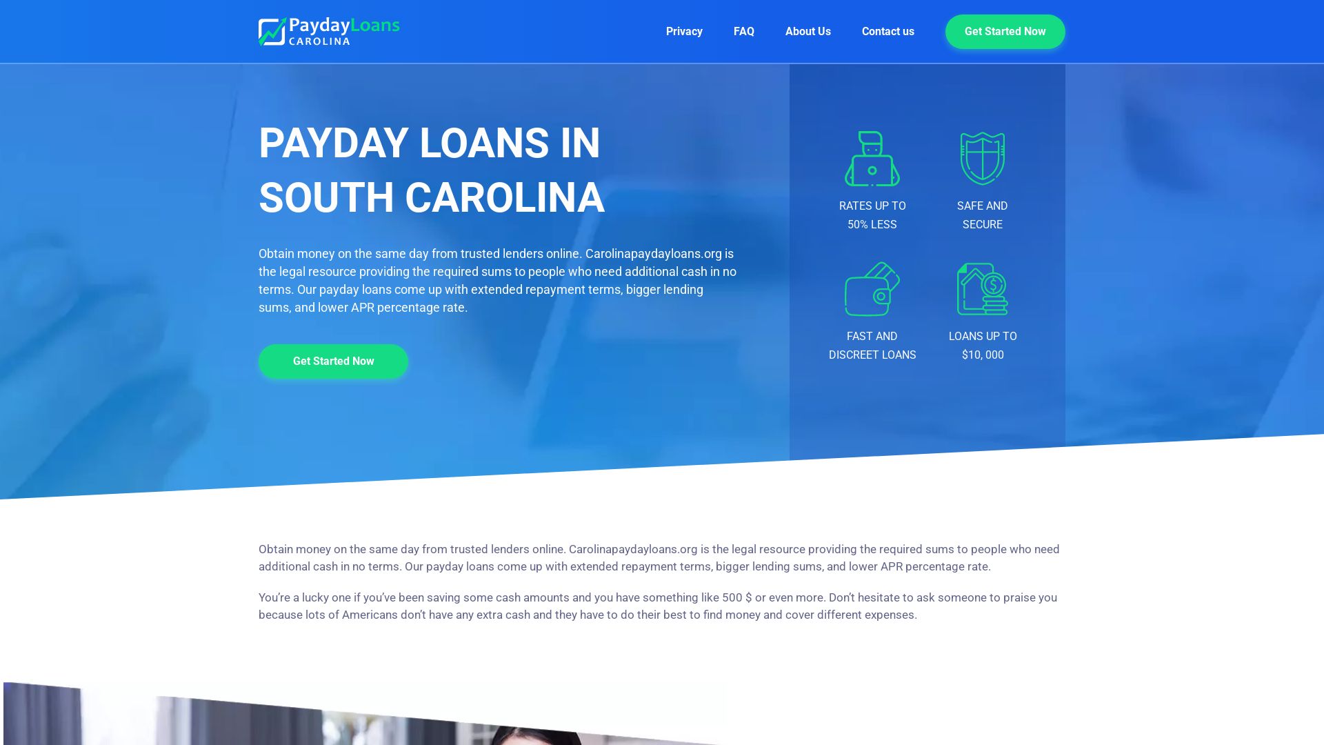 Webseitenstatus paydayloansnc.org ist   ONLINE
