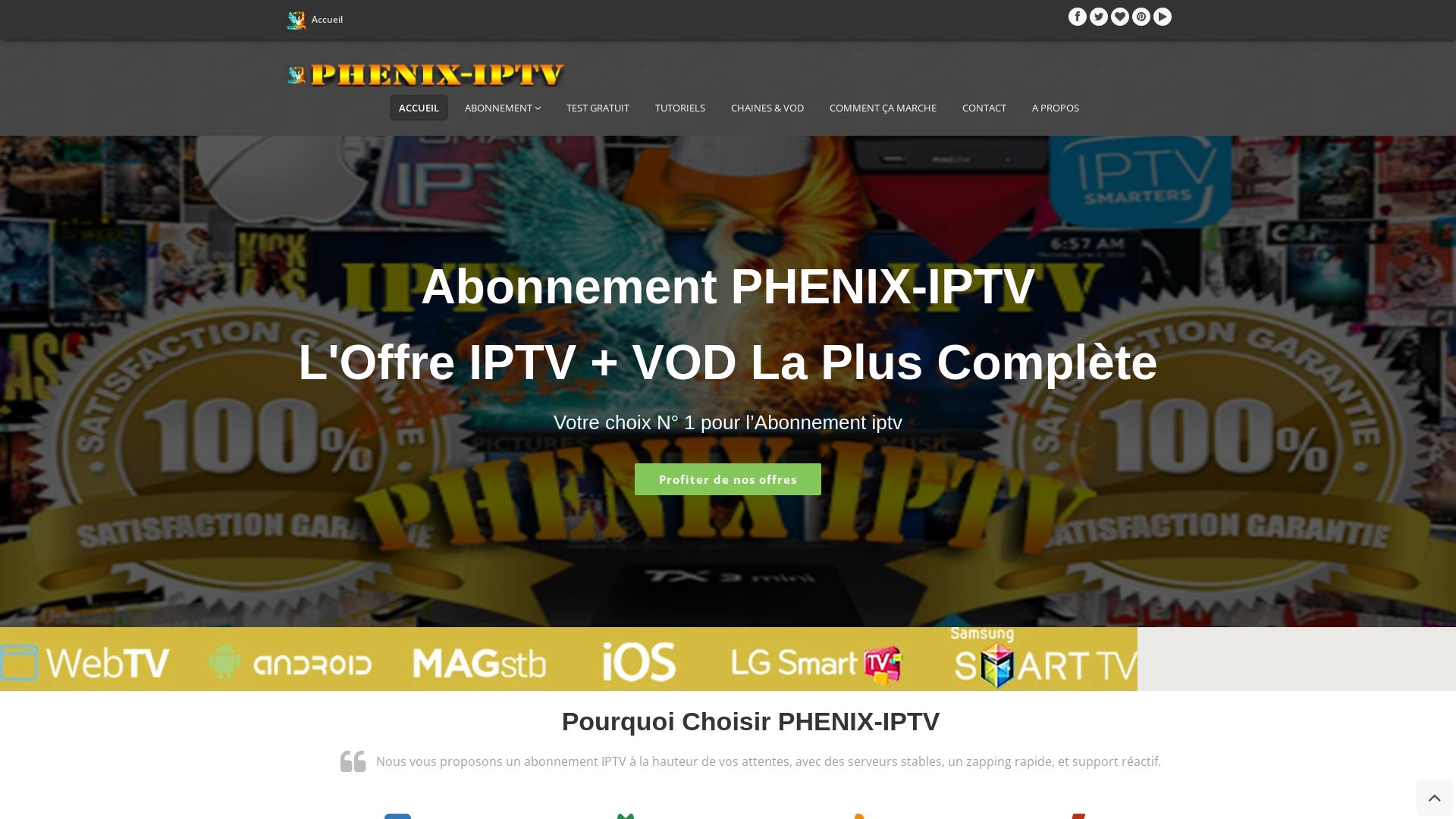 Webseitenstatus phenix-iptv.com ist   ONLINE