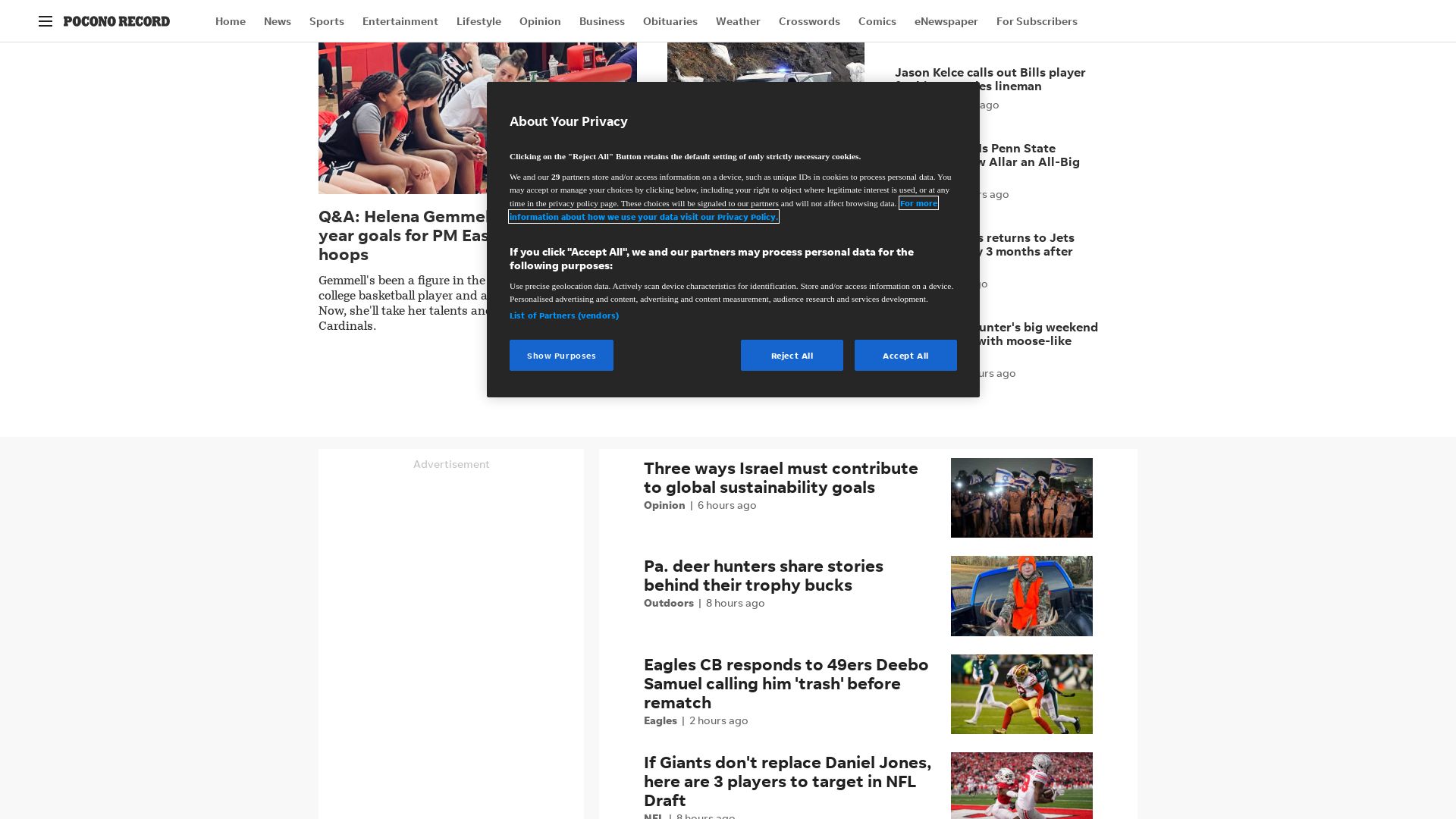 Webseitenstatus poconorecord.com ist   ONLINE