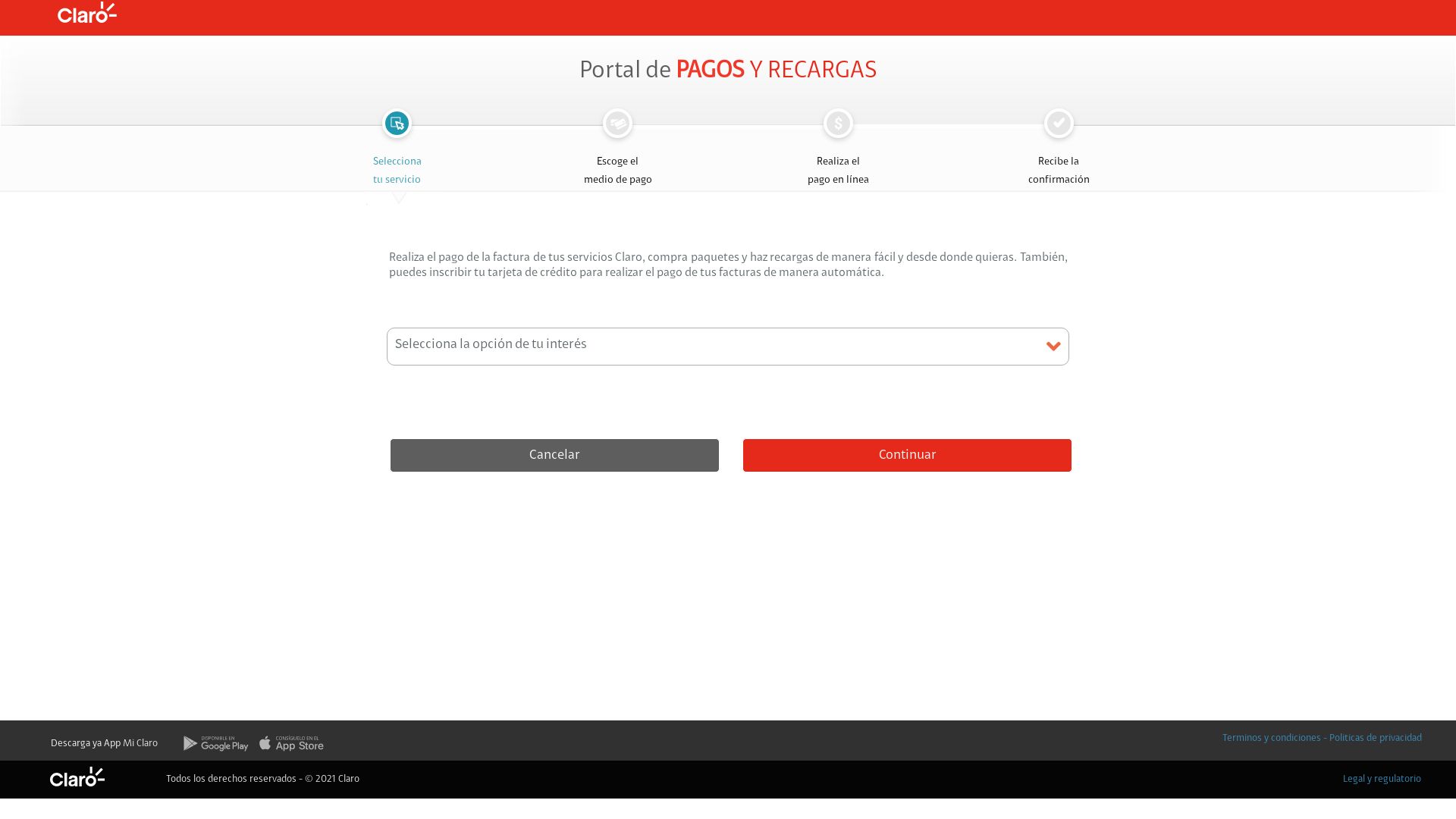 Webseitenstatus portalpagos.claro.com.co ist   ONLINE