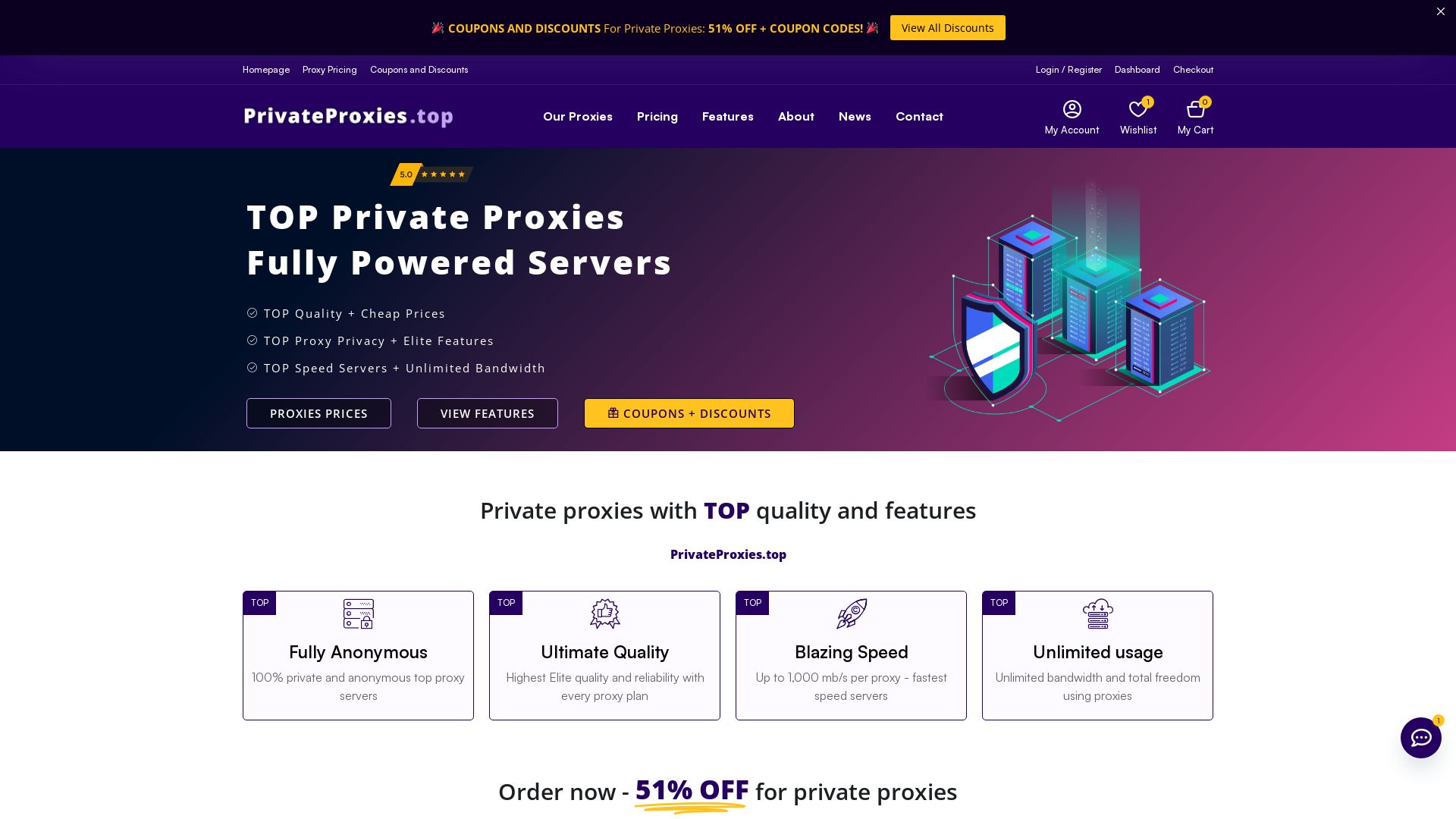 Webseitenstatus privateproxies.top ist   ONLINE
