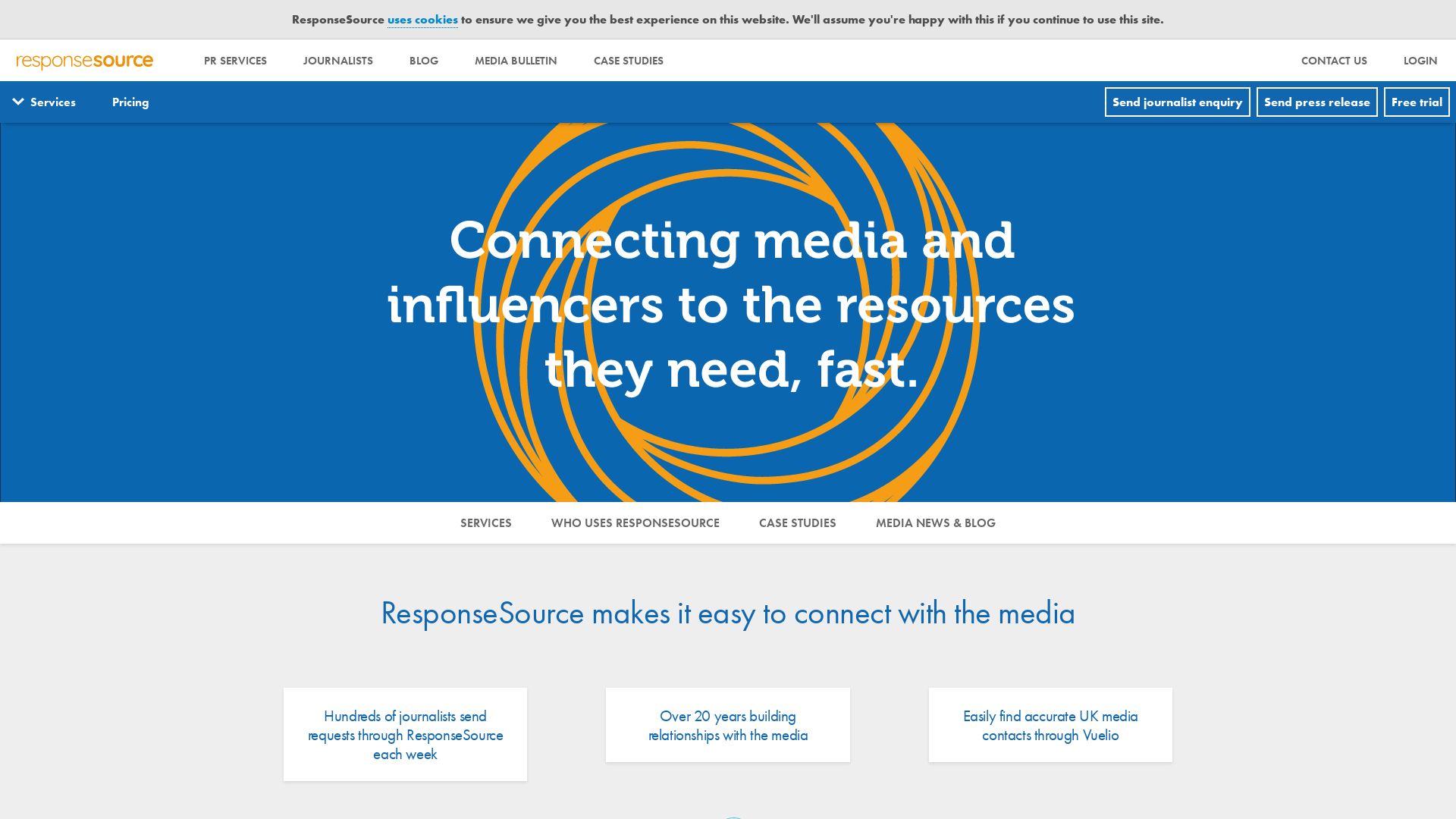 Webseitenstatus responsesource.com ist   ONLINE