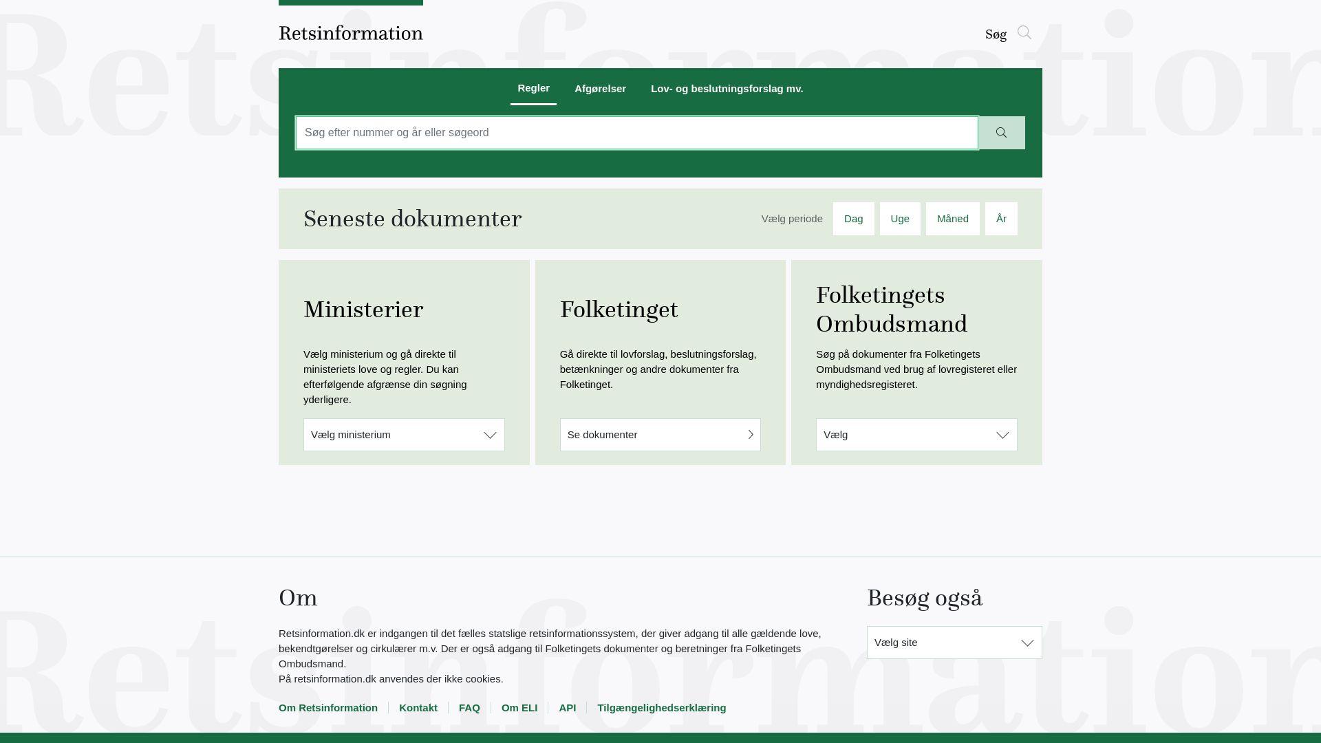 Webseitenstatus retsinformation.dk ist   ONLINE