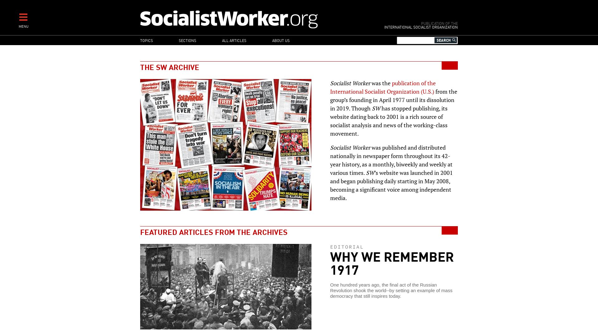 Webseitenstatus socialistworker.org ist   ONLINE