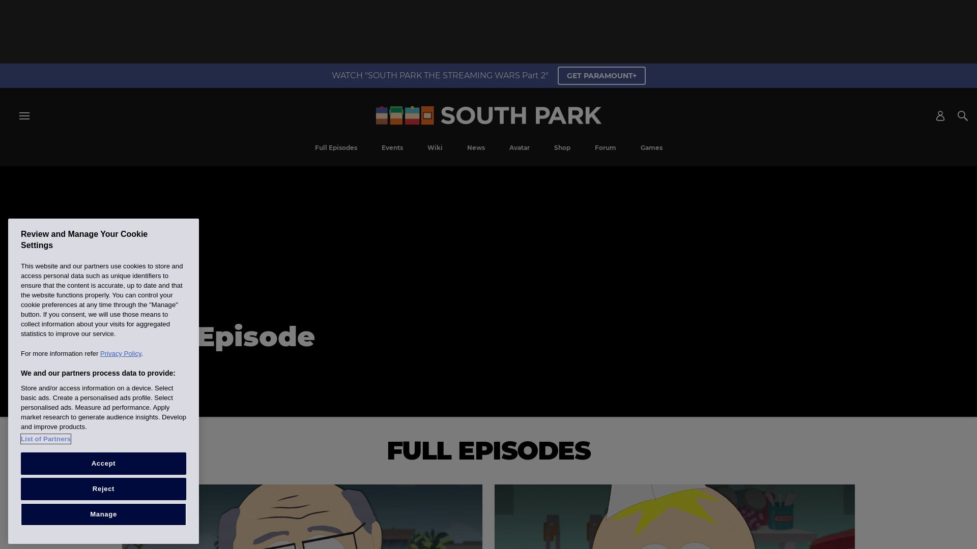 Webseitenstatus southparkstudios.com ist   ONLINE