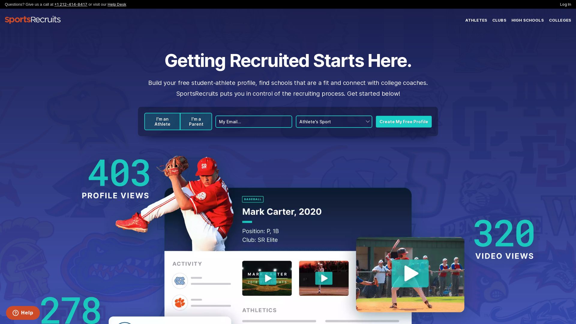 Webseitenstatus sportsrecruits.com ist   ONLINE