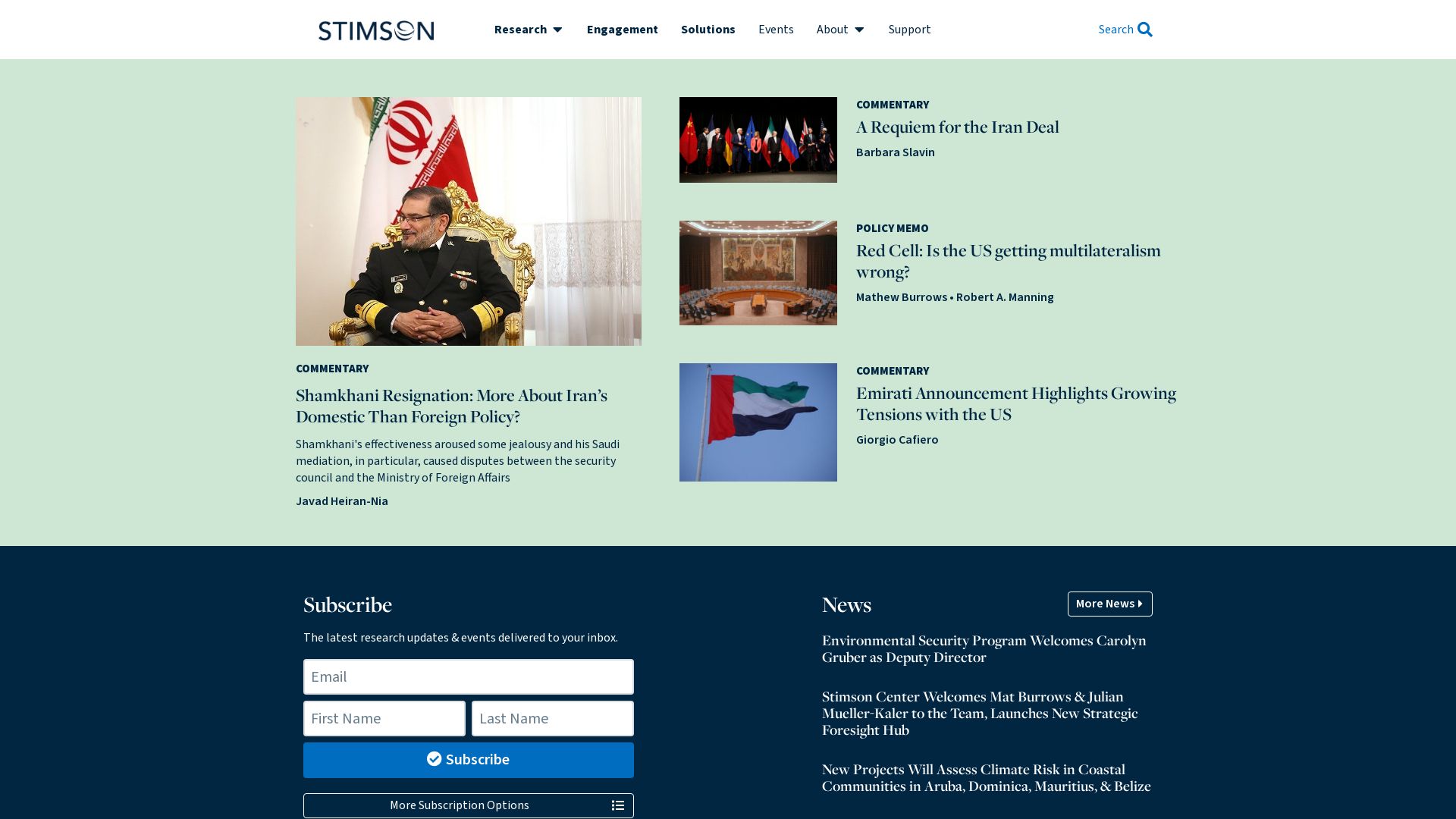 Webseitenstatus stimson.org ist   ONLINE