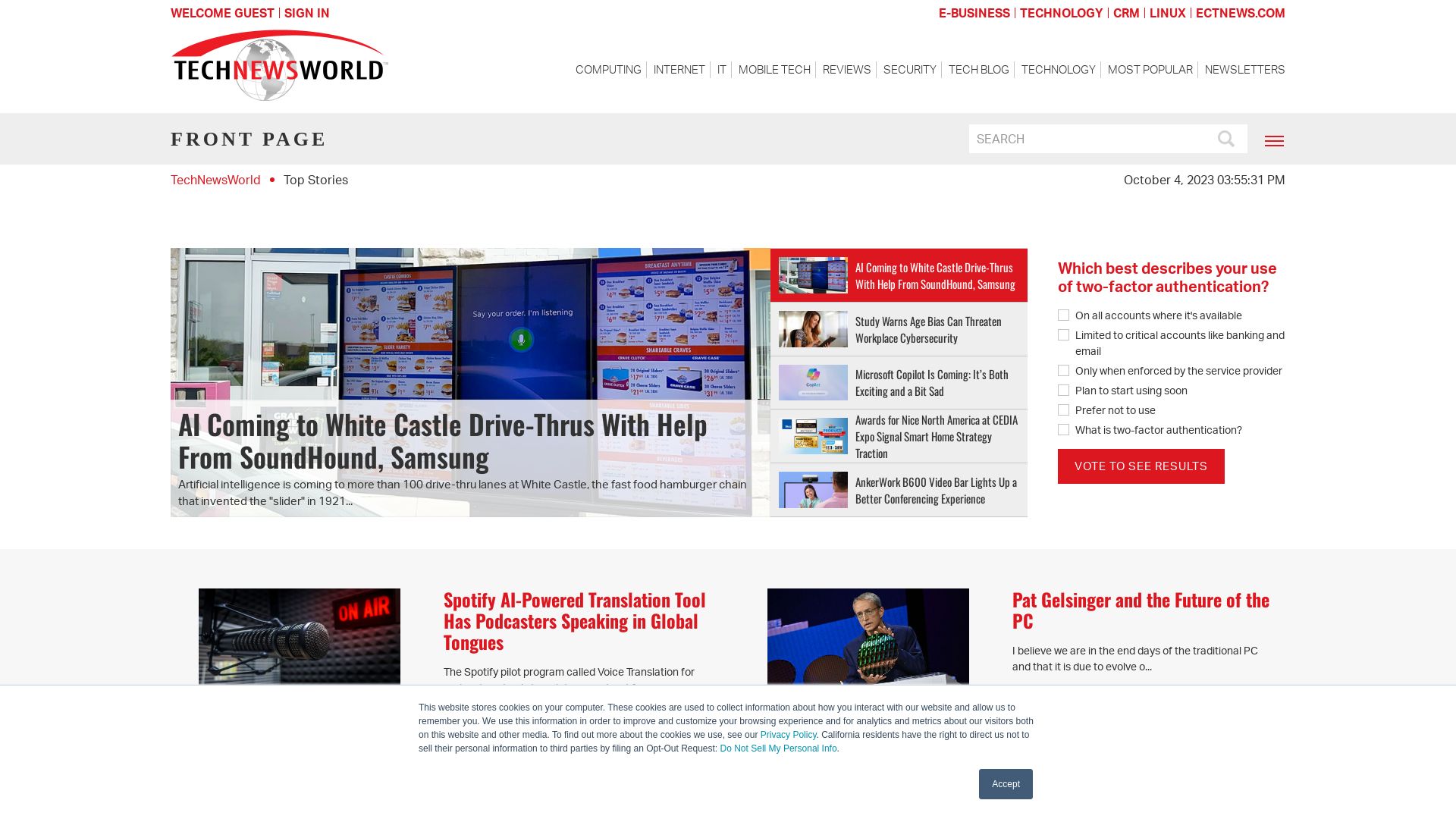 Webseitenstatus technewsworld.com ist   ONLINE