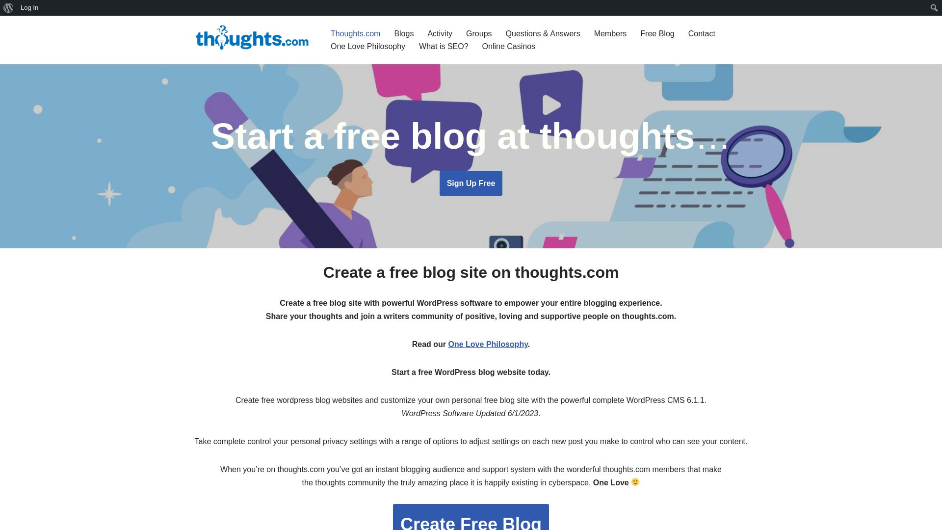 Webseitenstatus thoughts.com ist   ONLINE