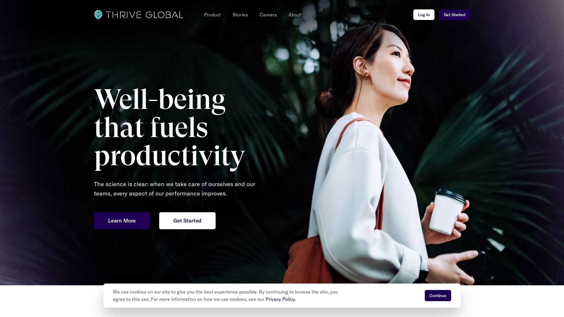 Webseitenstatus thriveglobal.com ist   ONLINE