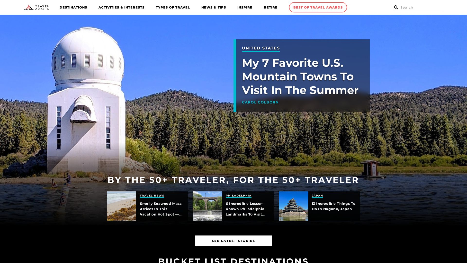 Webseitenstatus travelawaits.com ist   ONLINE