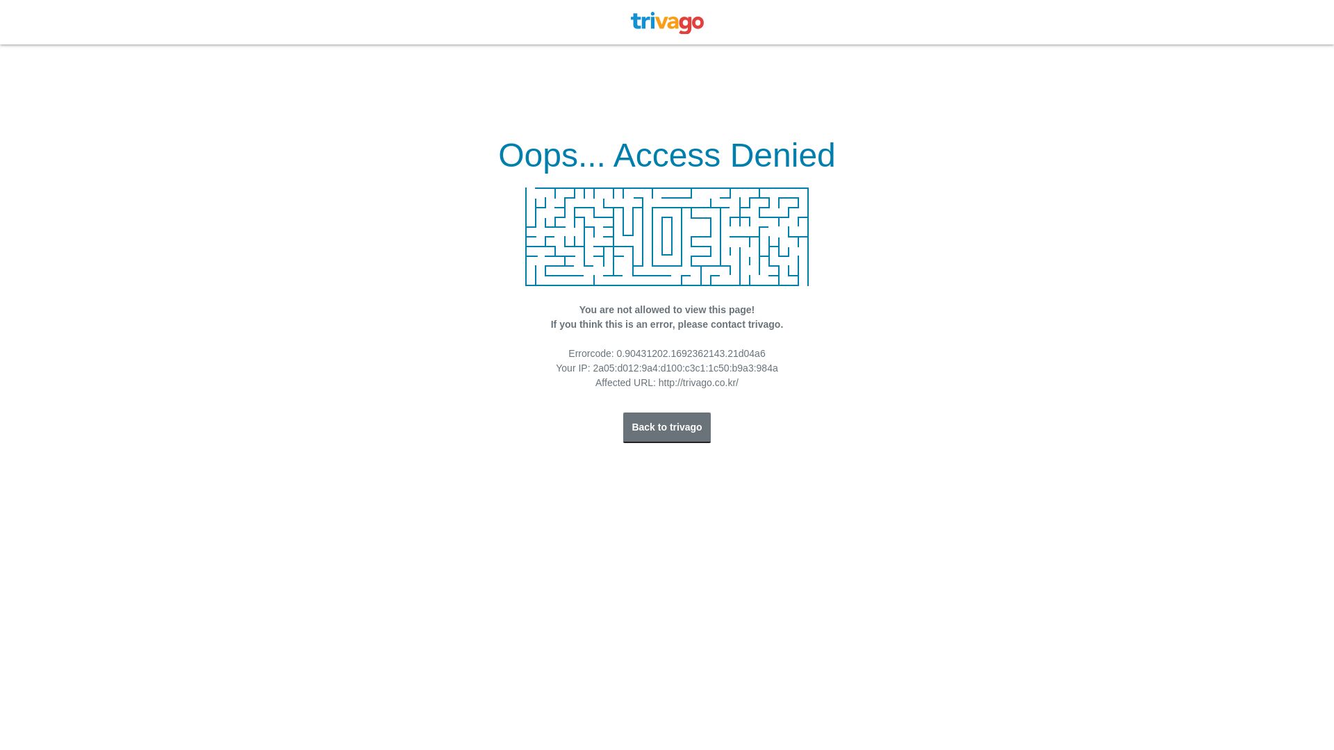 Webseitenstatus trivago.co.kr ist   ONLINE