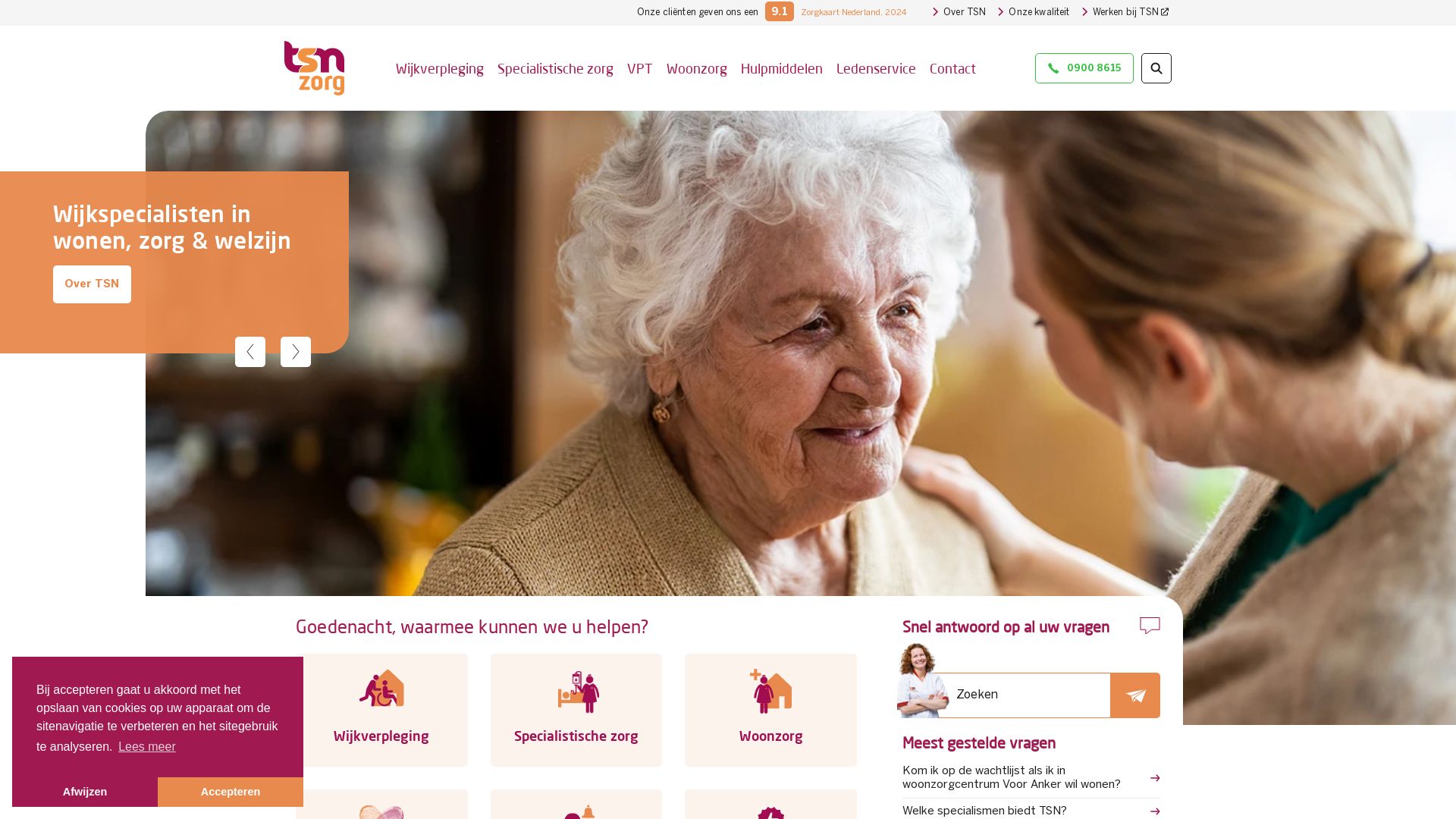 Webseitenstatus tsn-thuiszorg.nl ist   ONLINE
