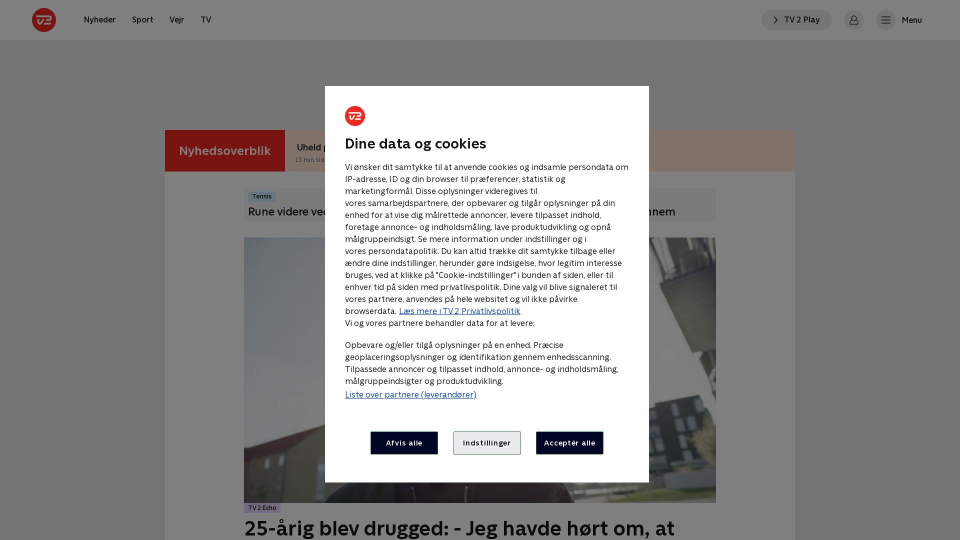 Webseitenstatus tv2.dk ist   ONLINE