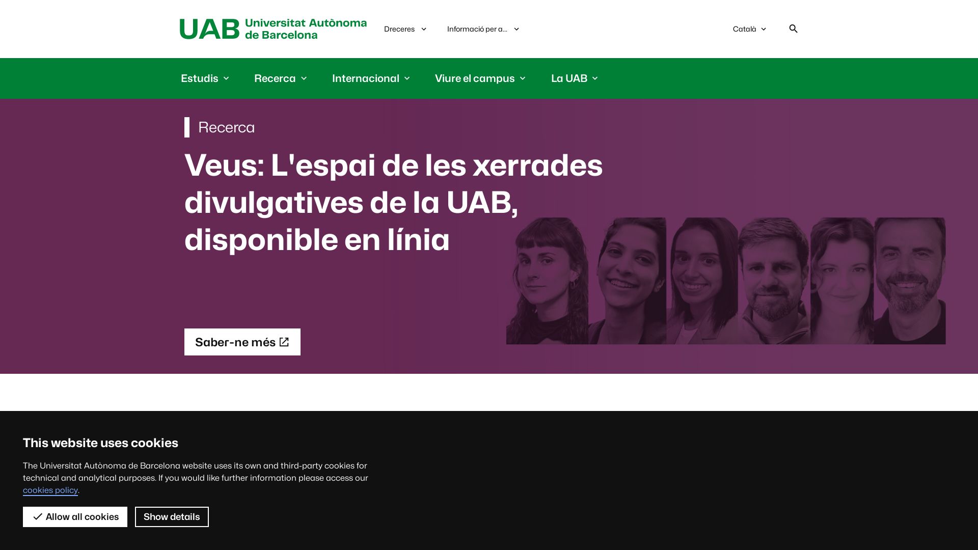 Webseitenstatus uab.cat ist   ONLINE