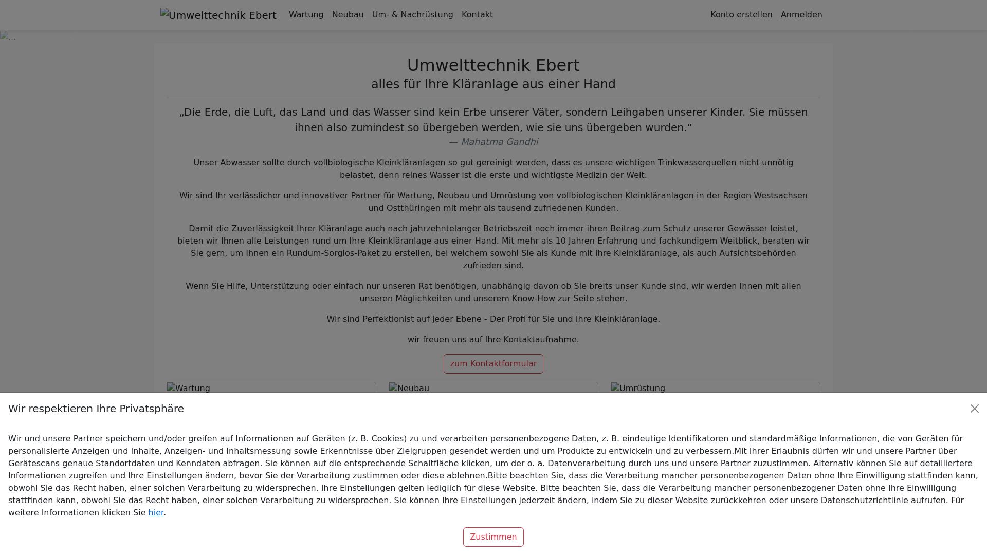 Webseitenstatus umwelttechnik-ebert.de ist   ONLINE