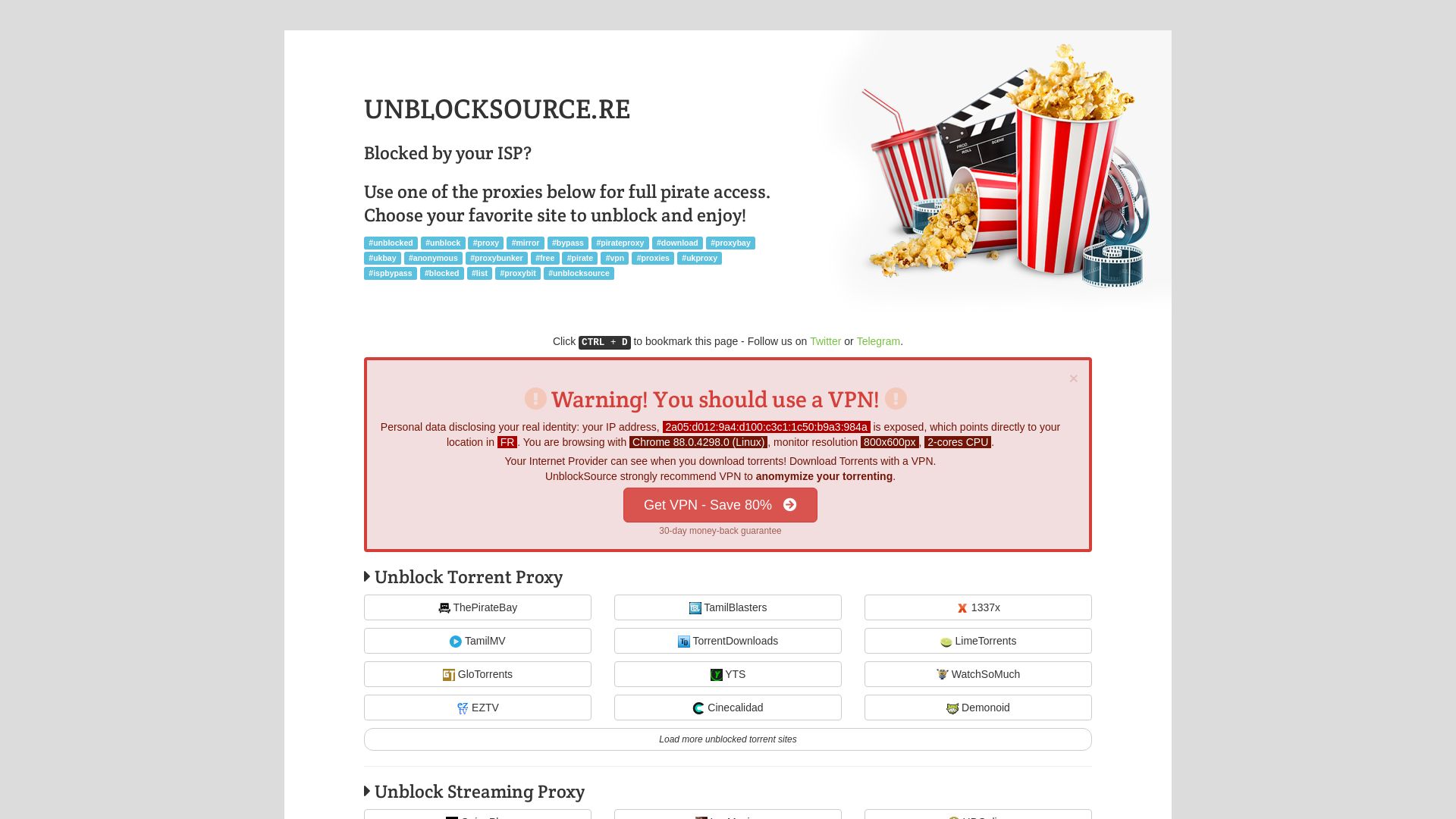Webseitenstatus unblocksource.top ist   ONLINE