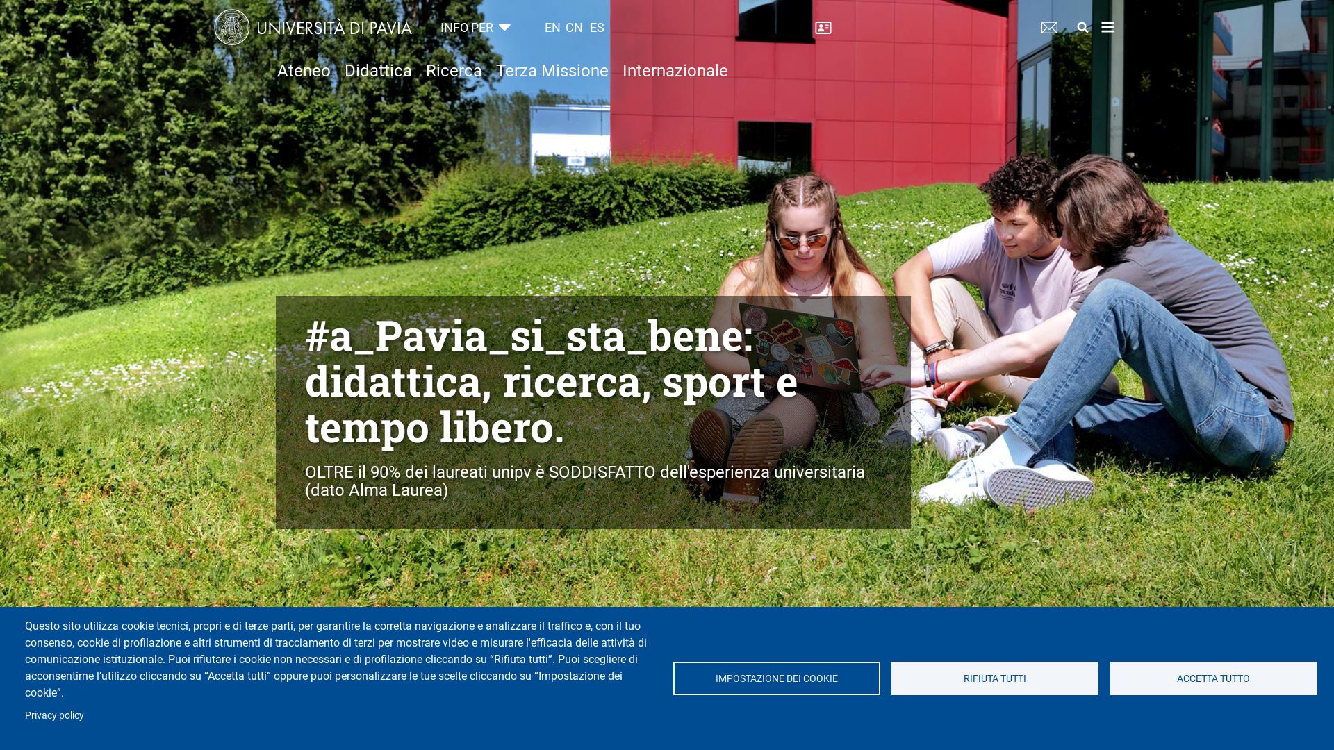 Webseitenstatus unipv.it ist   ONLINE