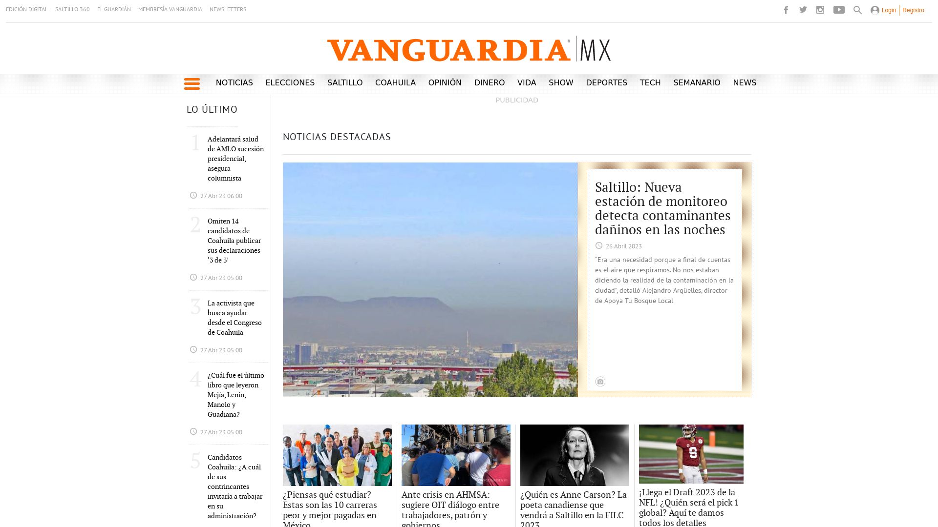 Webseitenstatus vanguardia.com.mx ist   ONLINE