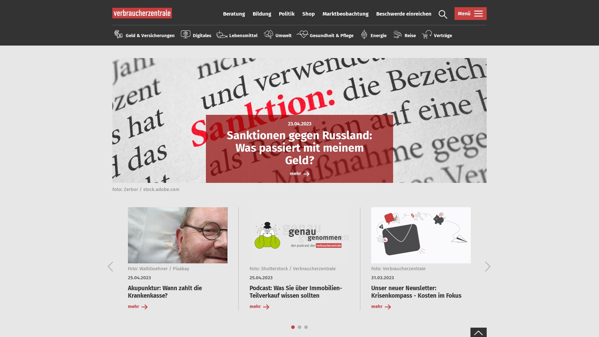 Webseitenstatus verbraucherzentrale.de ist   ONLINE