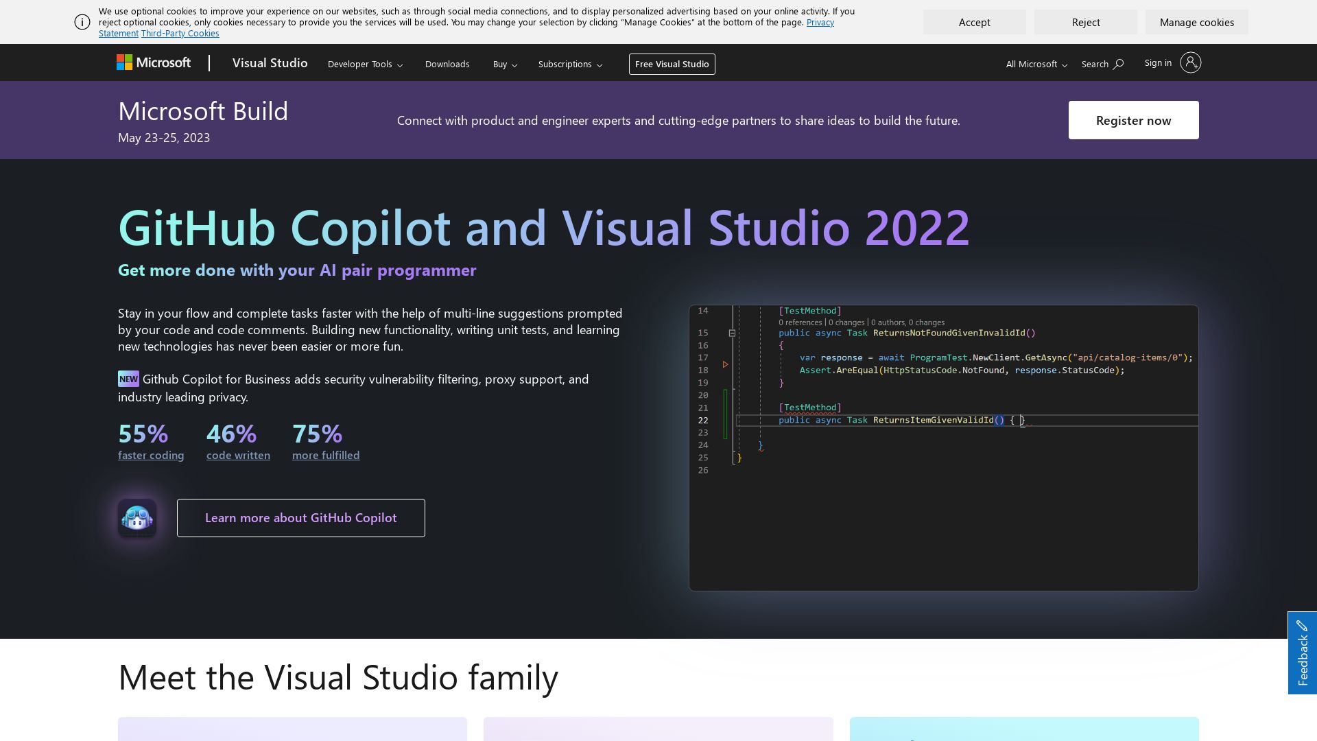 Webseitenstatus visualstudio.com ist   ONLINE