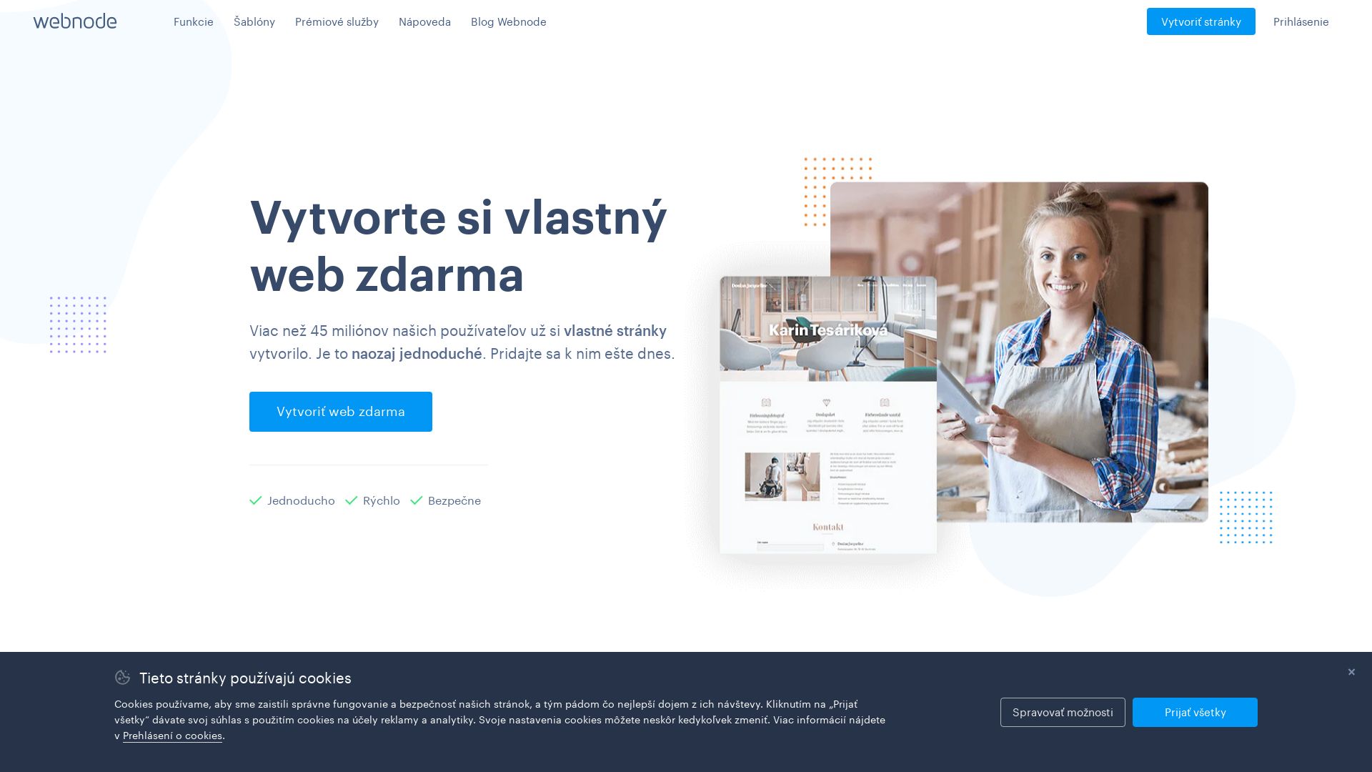 Webseitenstatus webnode.sk ist   ONLINE