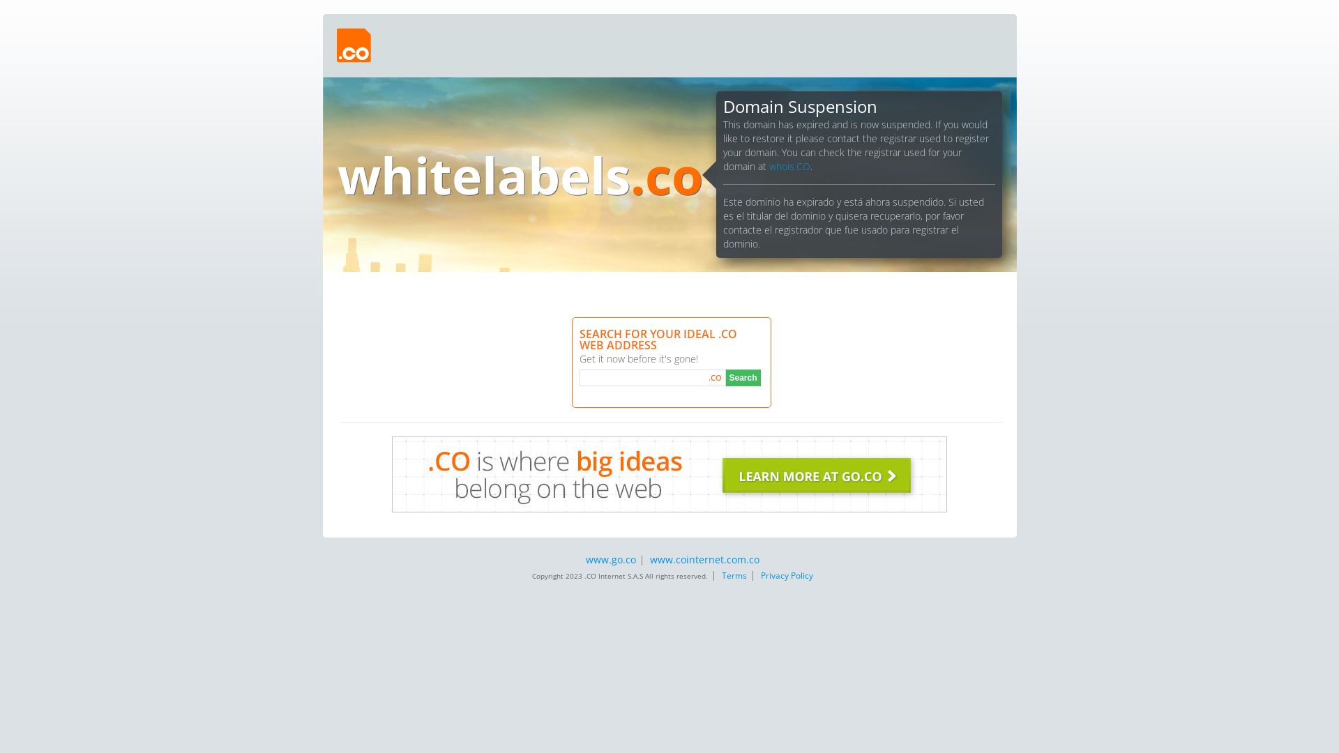 Webseitenstatus whitelabels.co ist   ONLINE