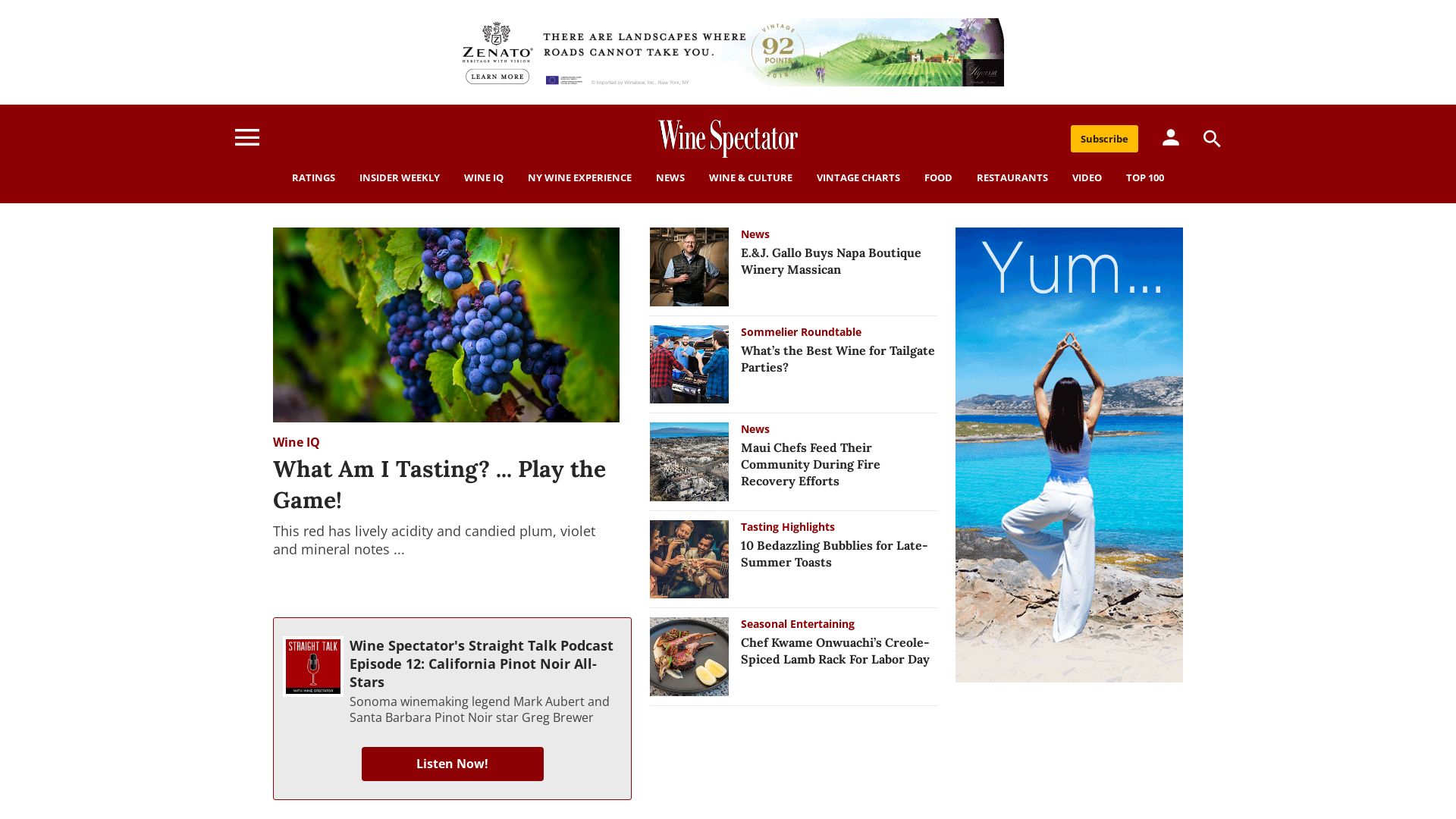 Webseitenstatus winespectator.com ist   ONLINE