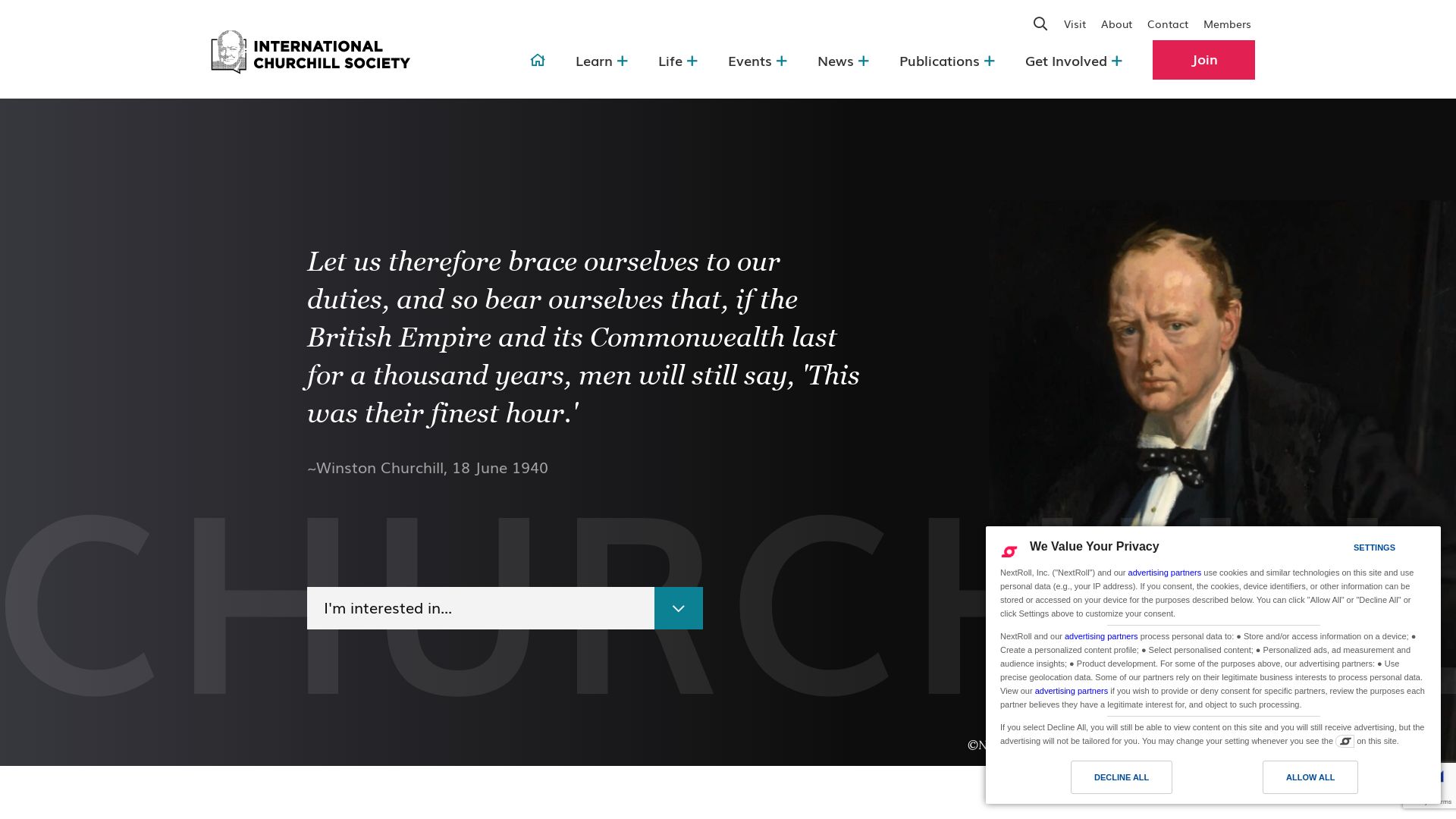 Webseitenstatus winstonchurchill.org ist   ONLINE