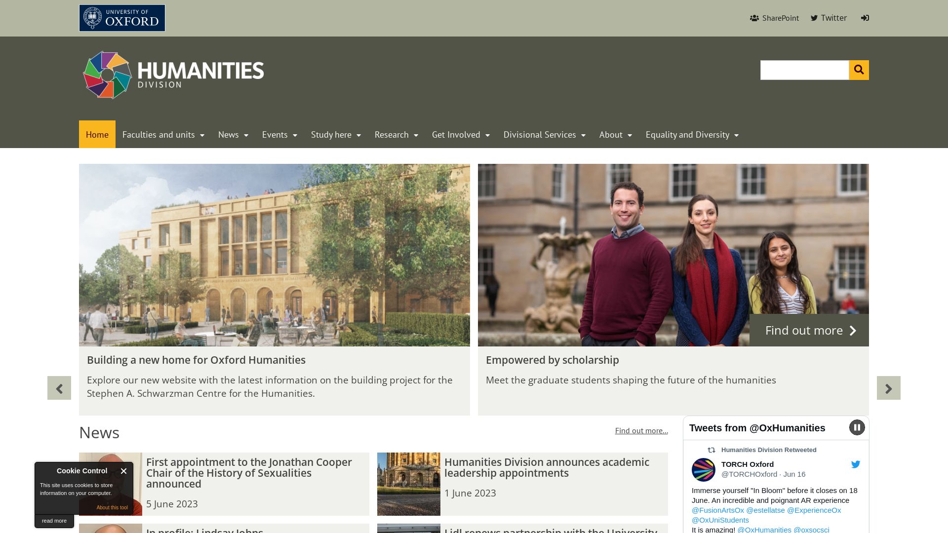 Webseitenstatus www.humanities.ox.ac.uk ist   ONLINE