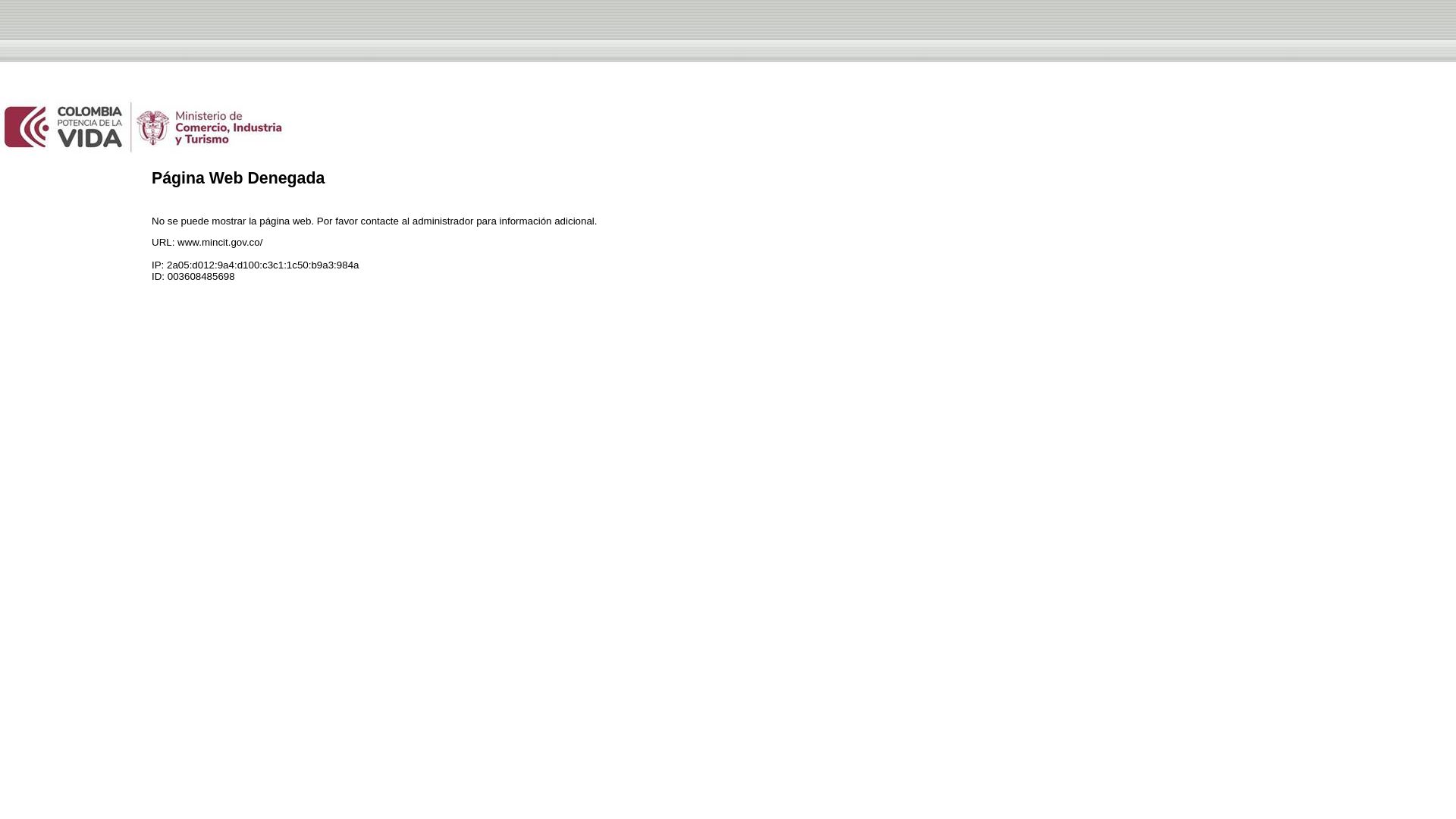 Webseitenstatus www.mincit.gov.co ist   ONLINE